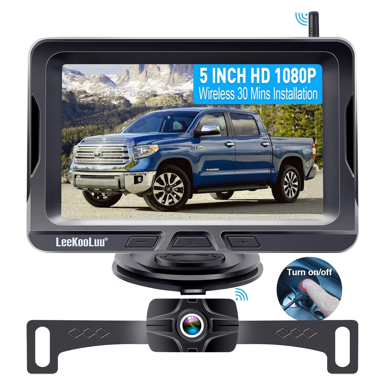 Cámara de Respaldo Inalámbrica LeeKooLuu LK2 HD 1080P 5"