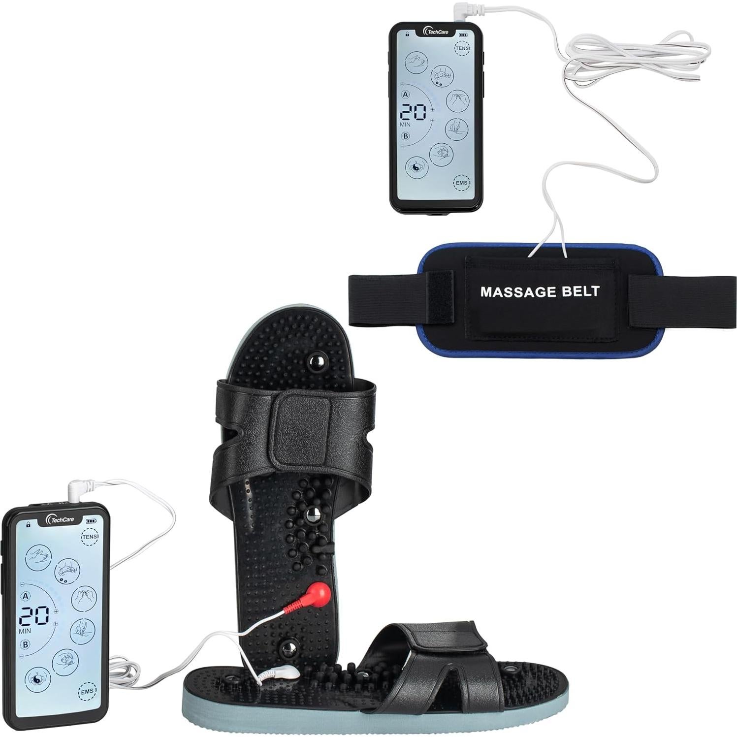 Estimulador de Músculos TechCare Táctil 24 Modos Alivio Dolor