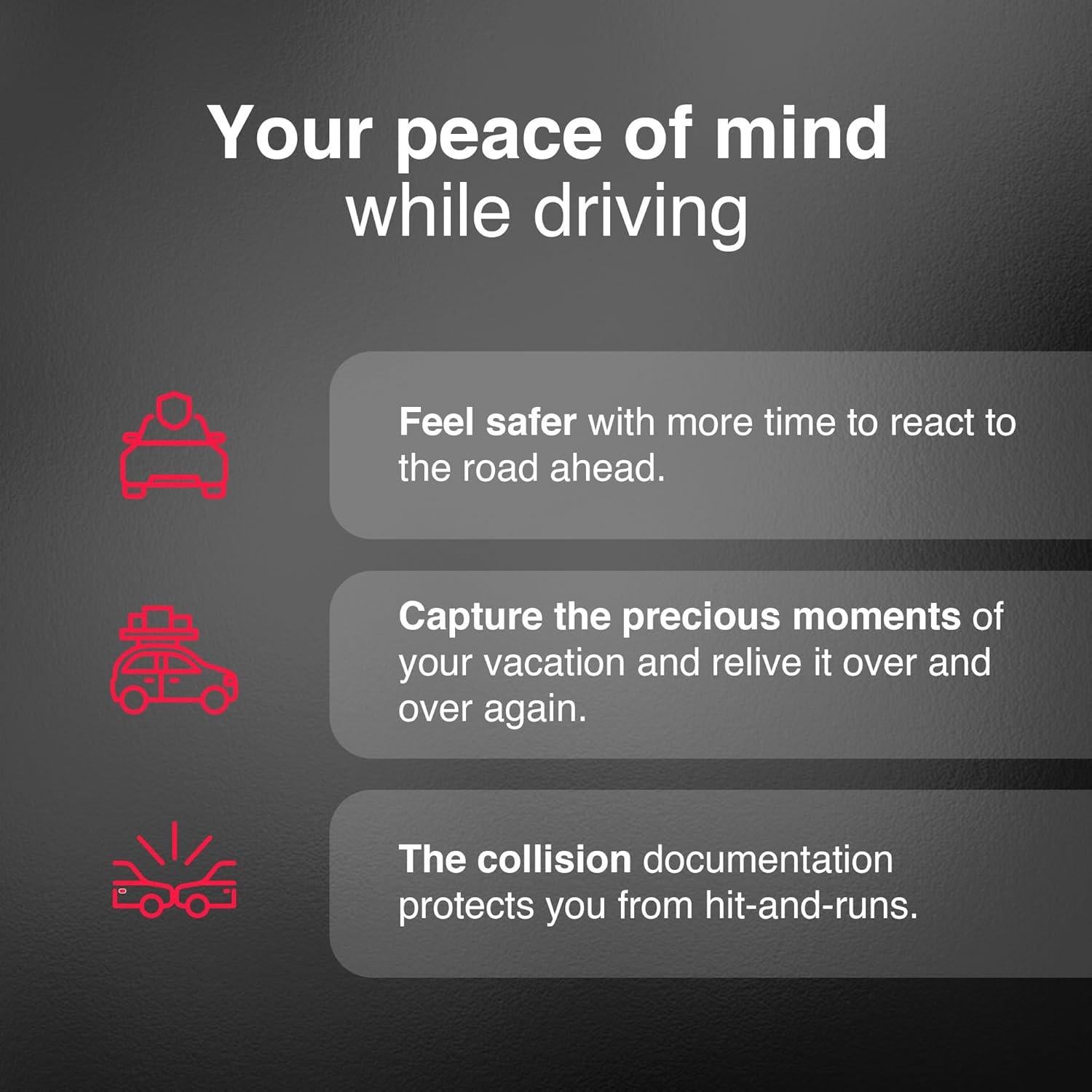 Cámara Dash 3 Canales 1080P Handy con Visión Nocturna