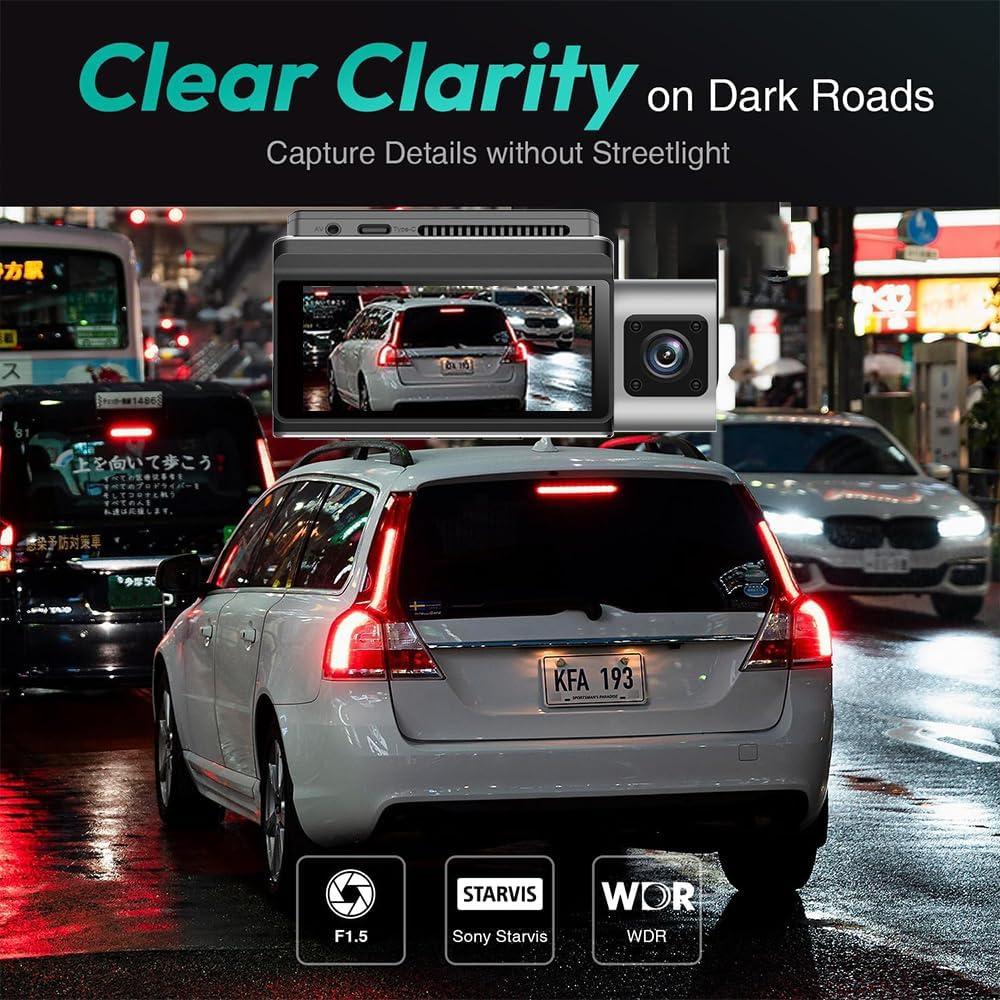 Cámara Dash 4K VIGARD S13 3 Canales con WiFi y GPS