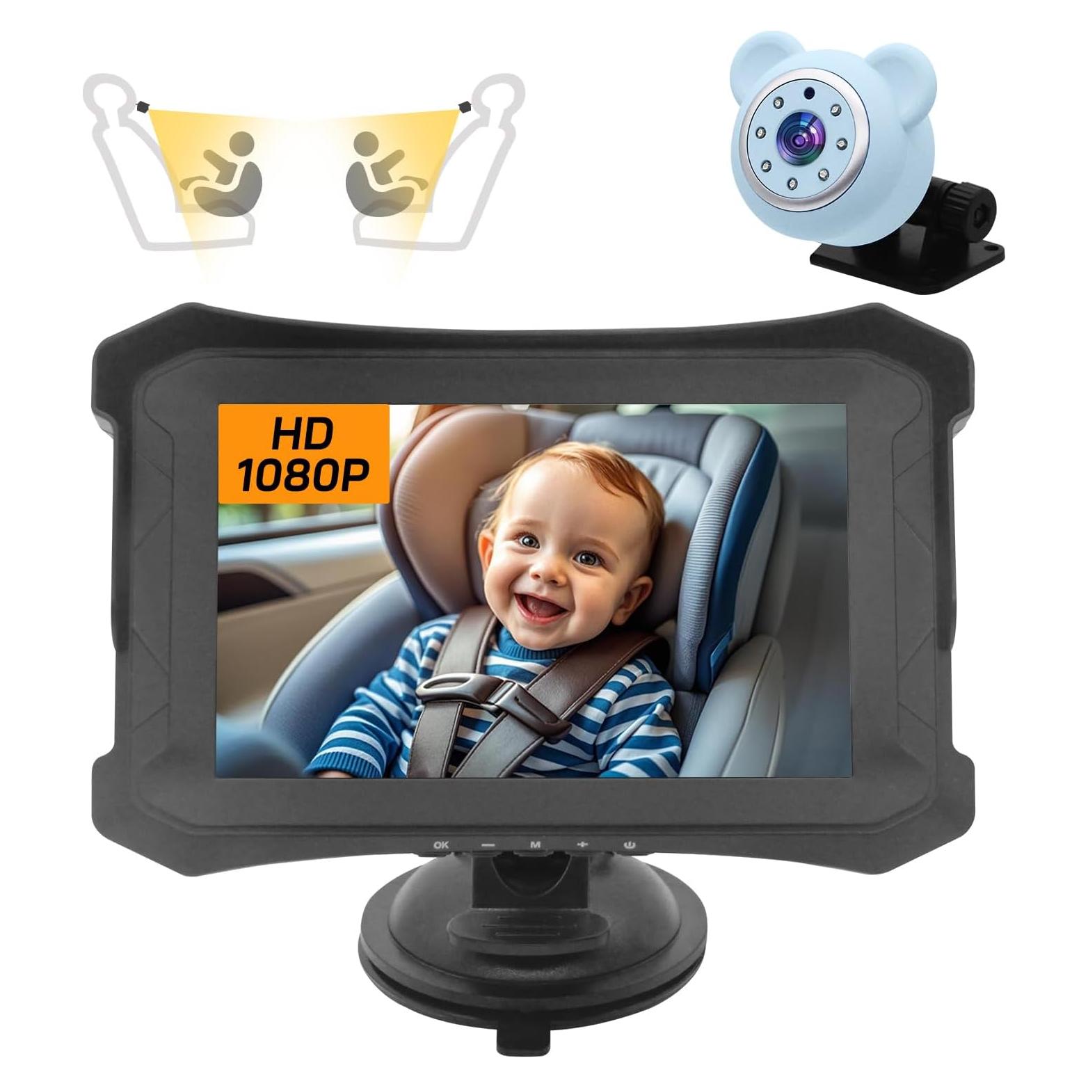 Cámara de Coche para Bebés VSSTECH con Monitor 5" y Visión Nocturna