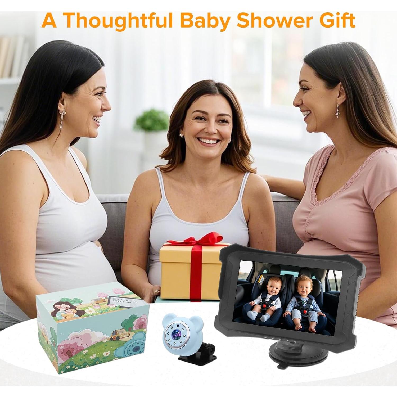 Cámara de Coche para Bebés VSSTECH con Monitor 5" y Visión Nocturna