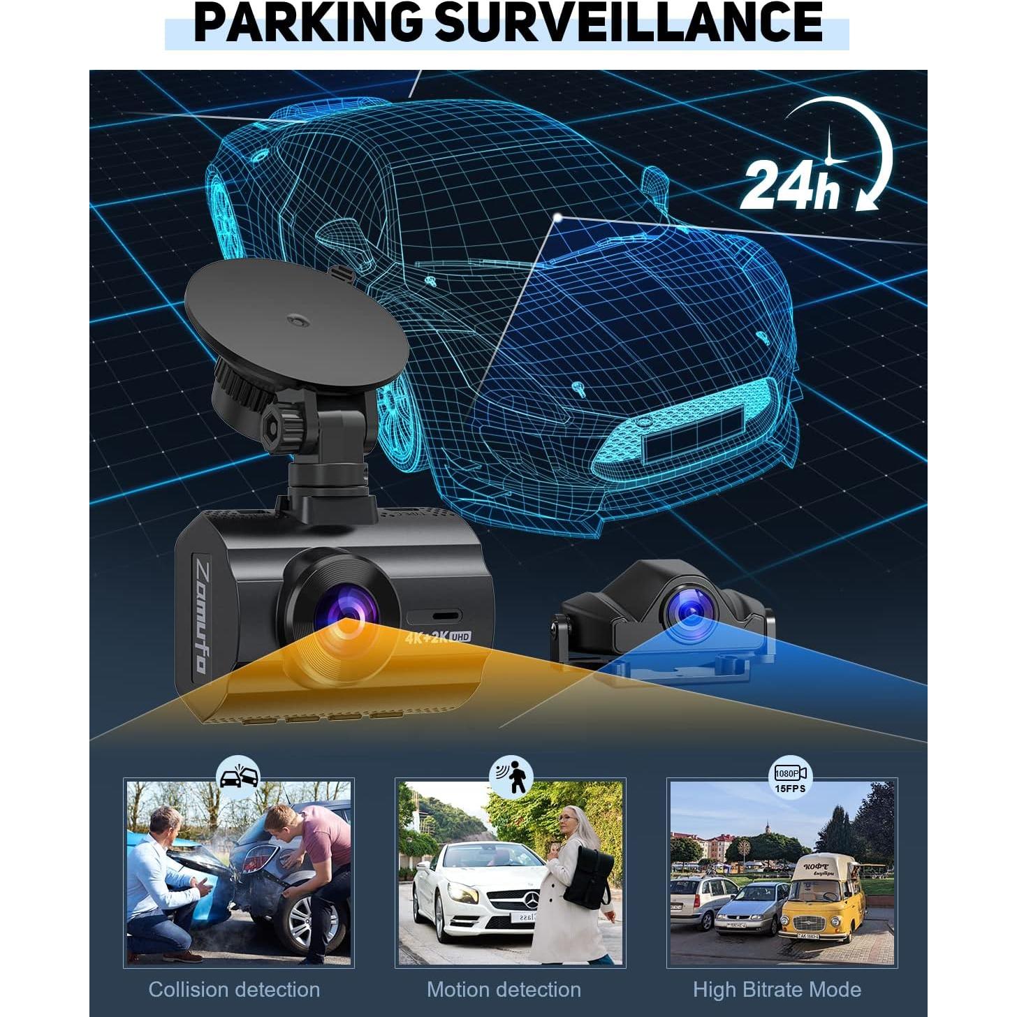 Cámara Dash 4K LAMONKE Delantera y Trasera con GPS y WiFi