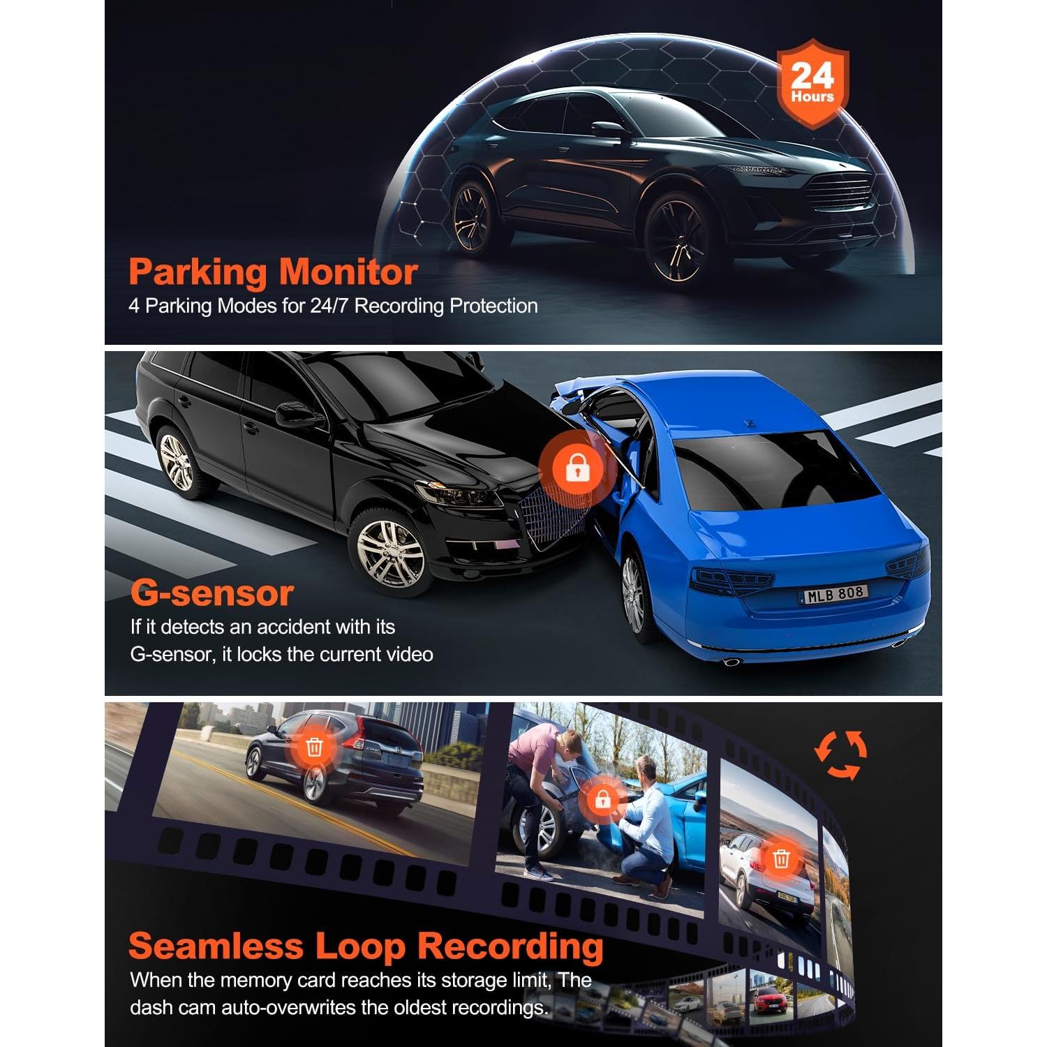 Cámara de Tablero Dual YEECORE D22 4K GPS WiFi 5G