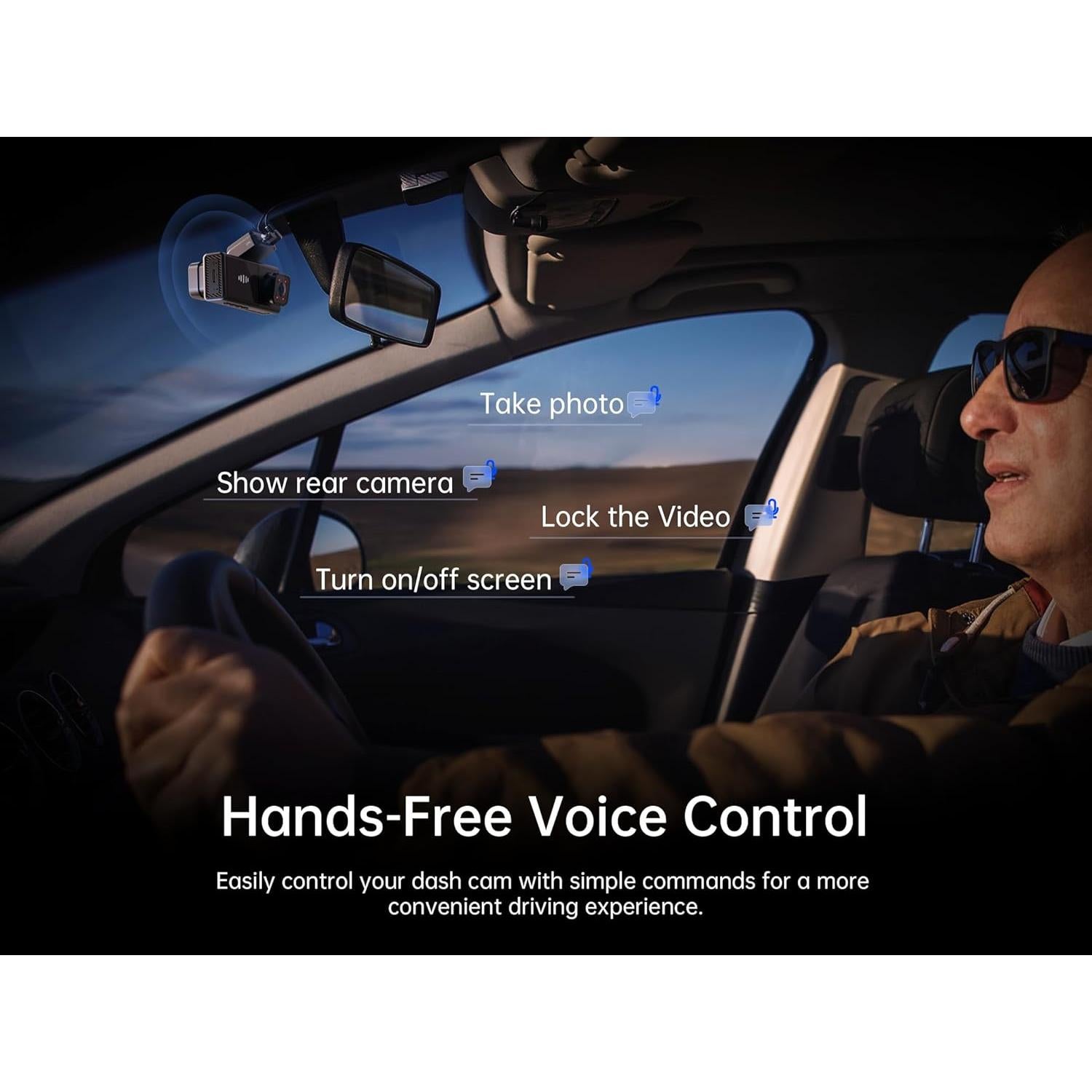 Cámara Dash Pelsee P2 Trio 4K +1080P Delantera y Trasera