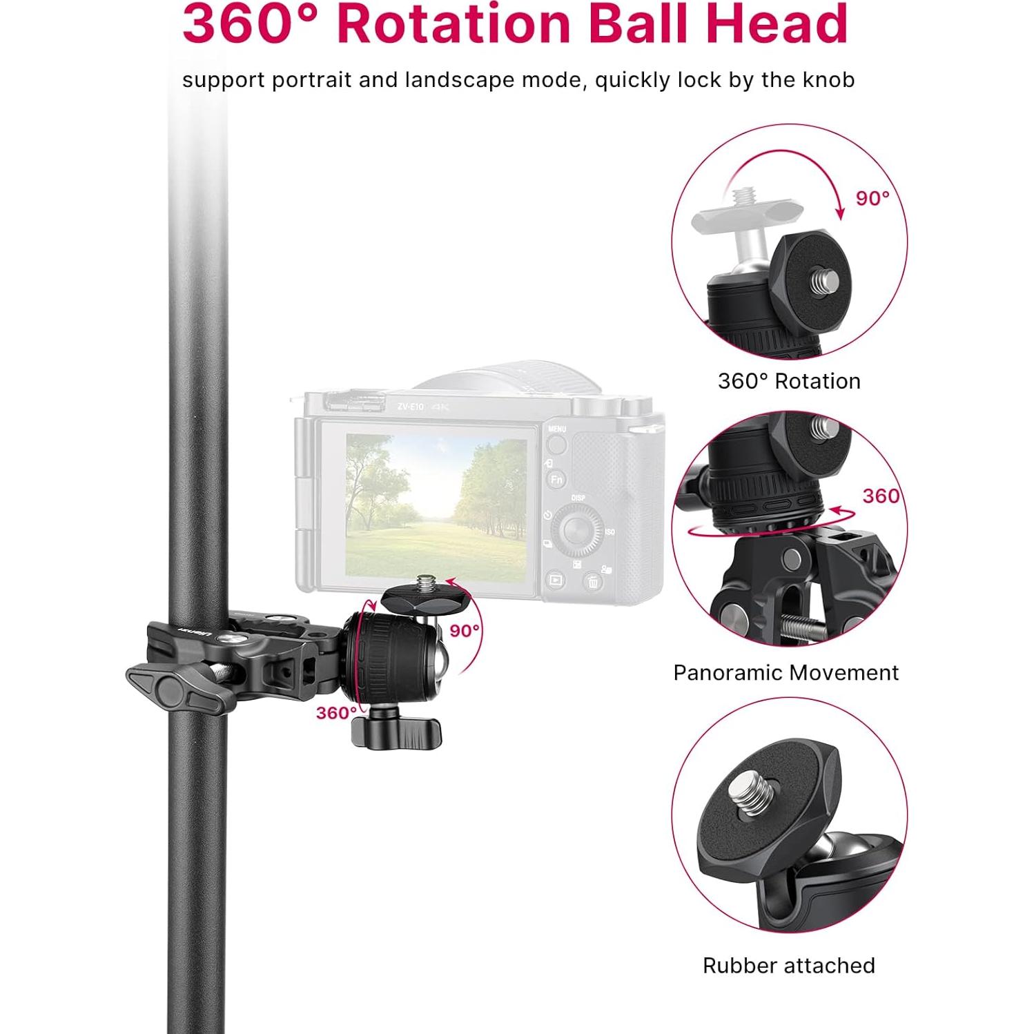 Soporte para Cámara ULANZI R099 Super Clamp 1.5kg 360°