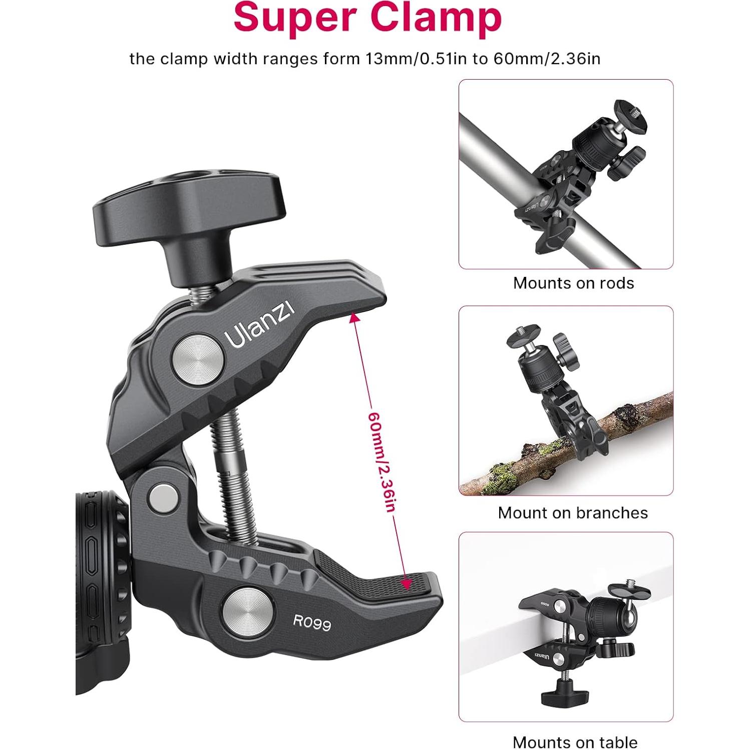 Soporte para Cámara ULANZI R099 Super Clamp 1.5kg 360°