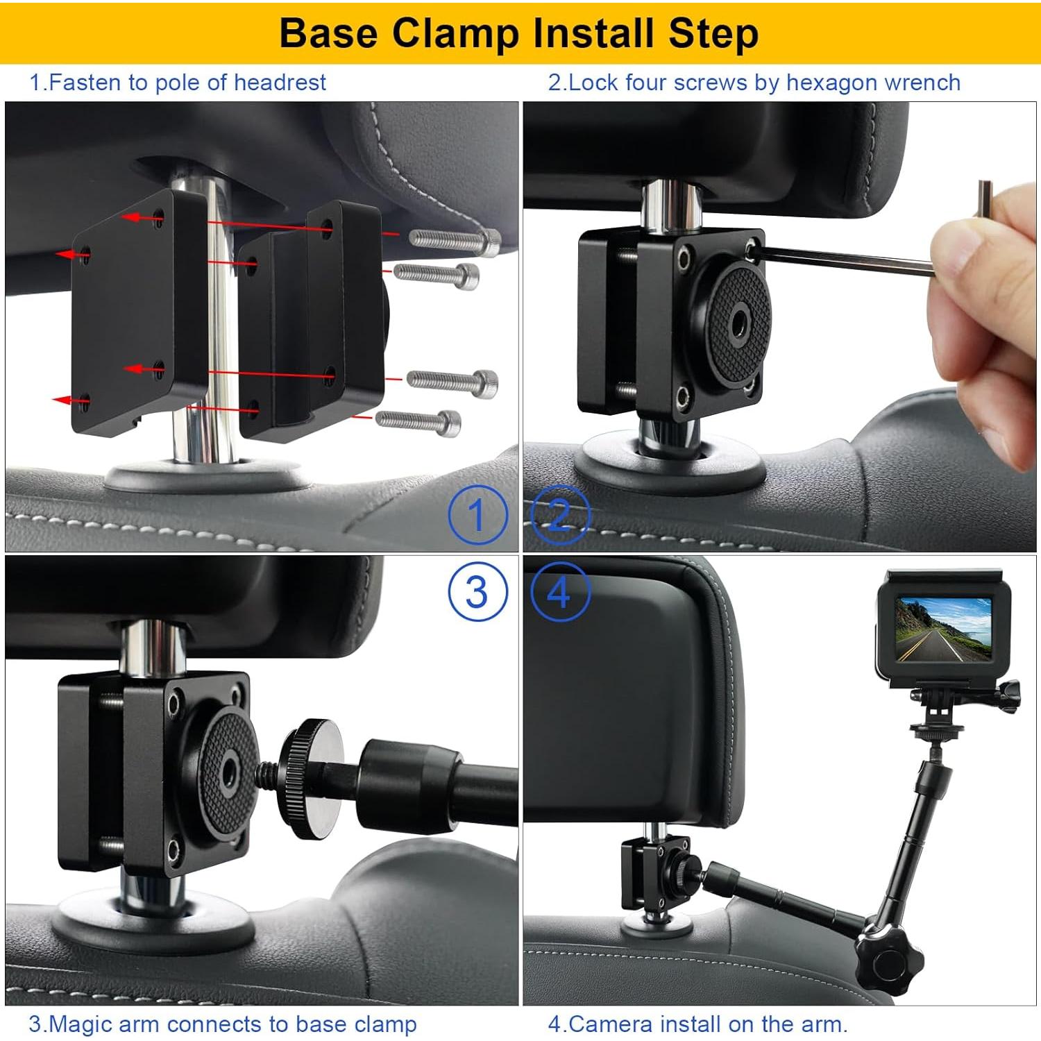 Soporte de Cámara para Reposacabezas Mippko MK76 Ajustable