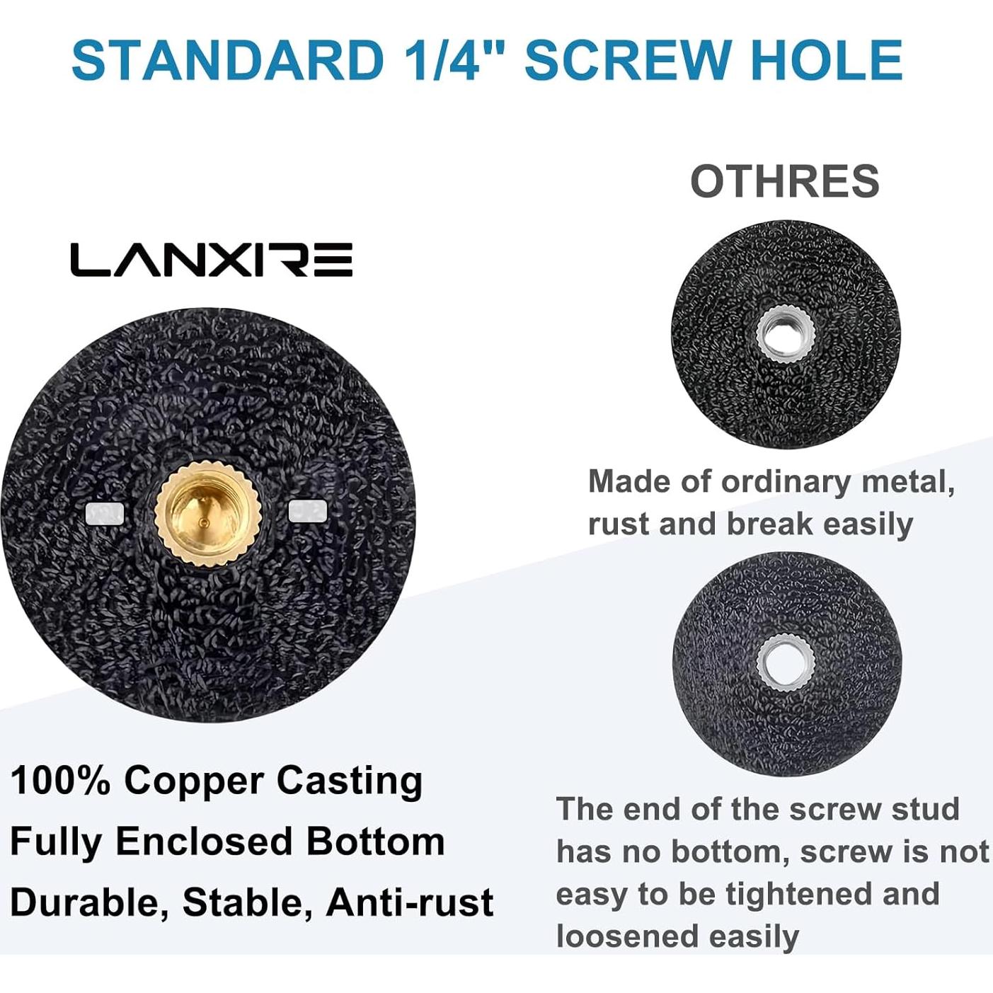 Tripod Mount Adapter 1/4" Screw for Gopro Hero 12/11/10/9/8/7/6, DJI OSMO AKASO Insta360 Action Camera, Fits for Tripod Selfie Stick Monopod and DSLR Camera Flash - 1 Pack