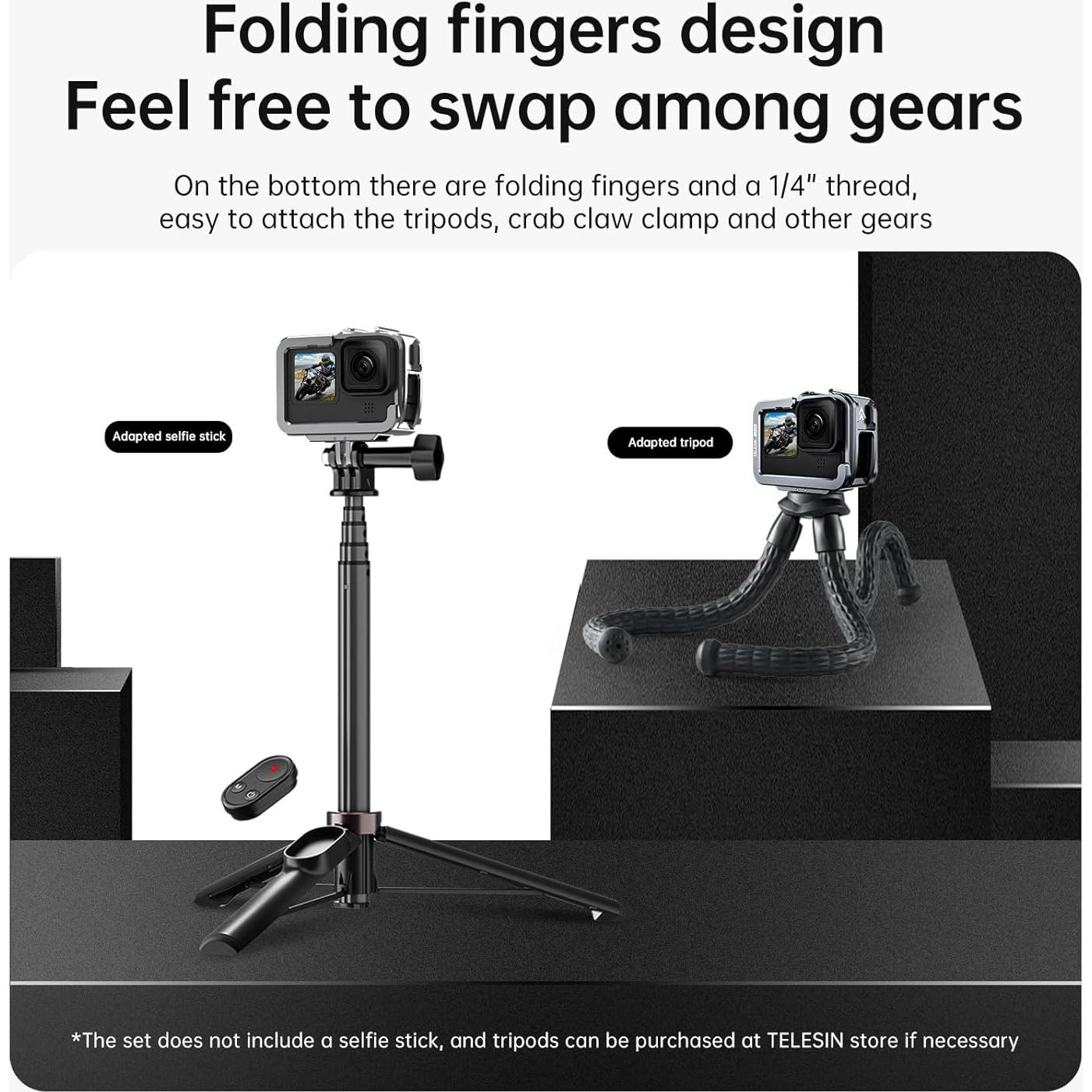 Caja de Aluminio TELESIN para GoPro Hero 13 12 11 10 9