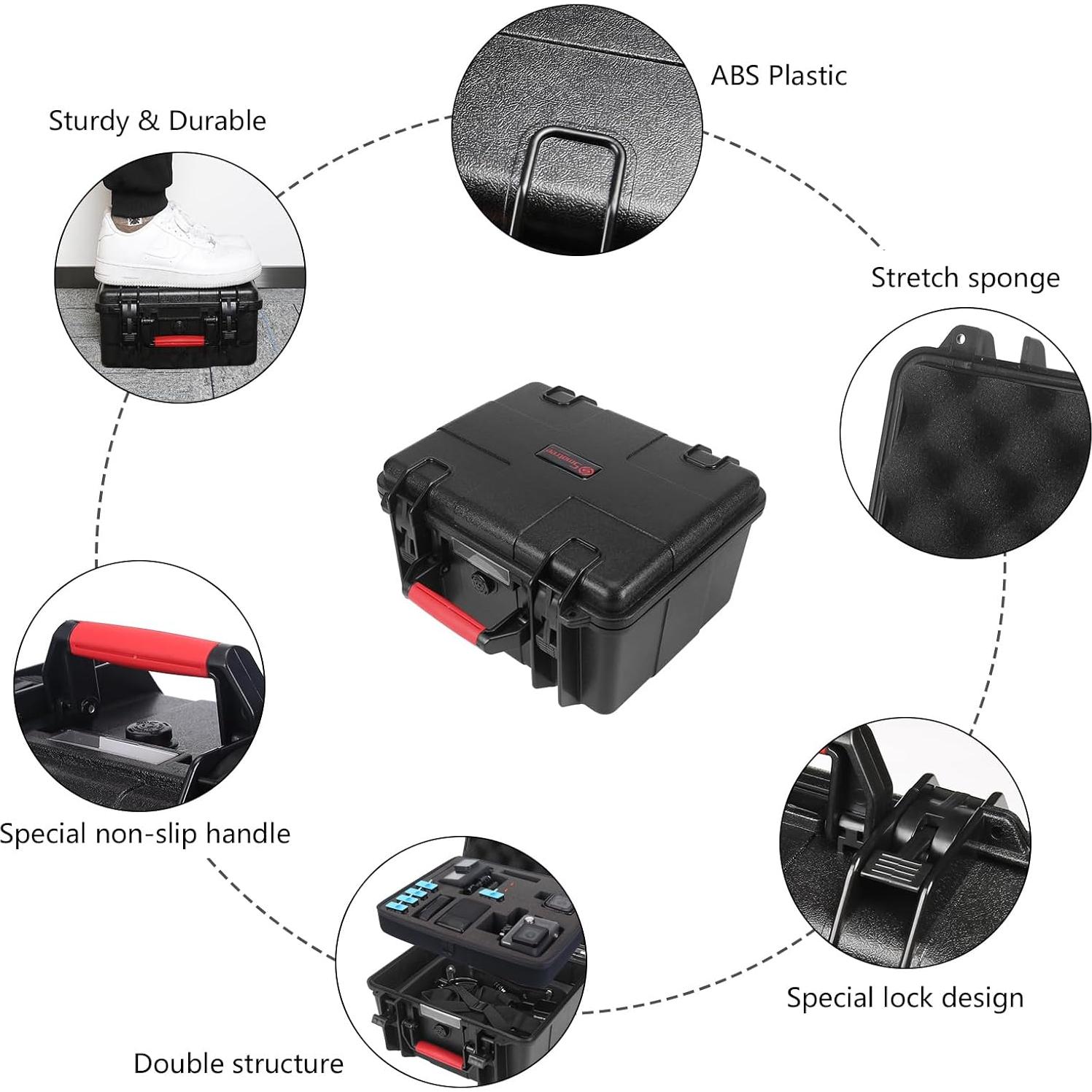 Estuche Duro Impermeable Smatree GA700-3 para GoPro y DJI OSMO