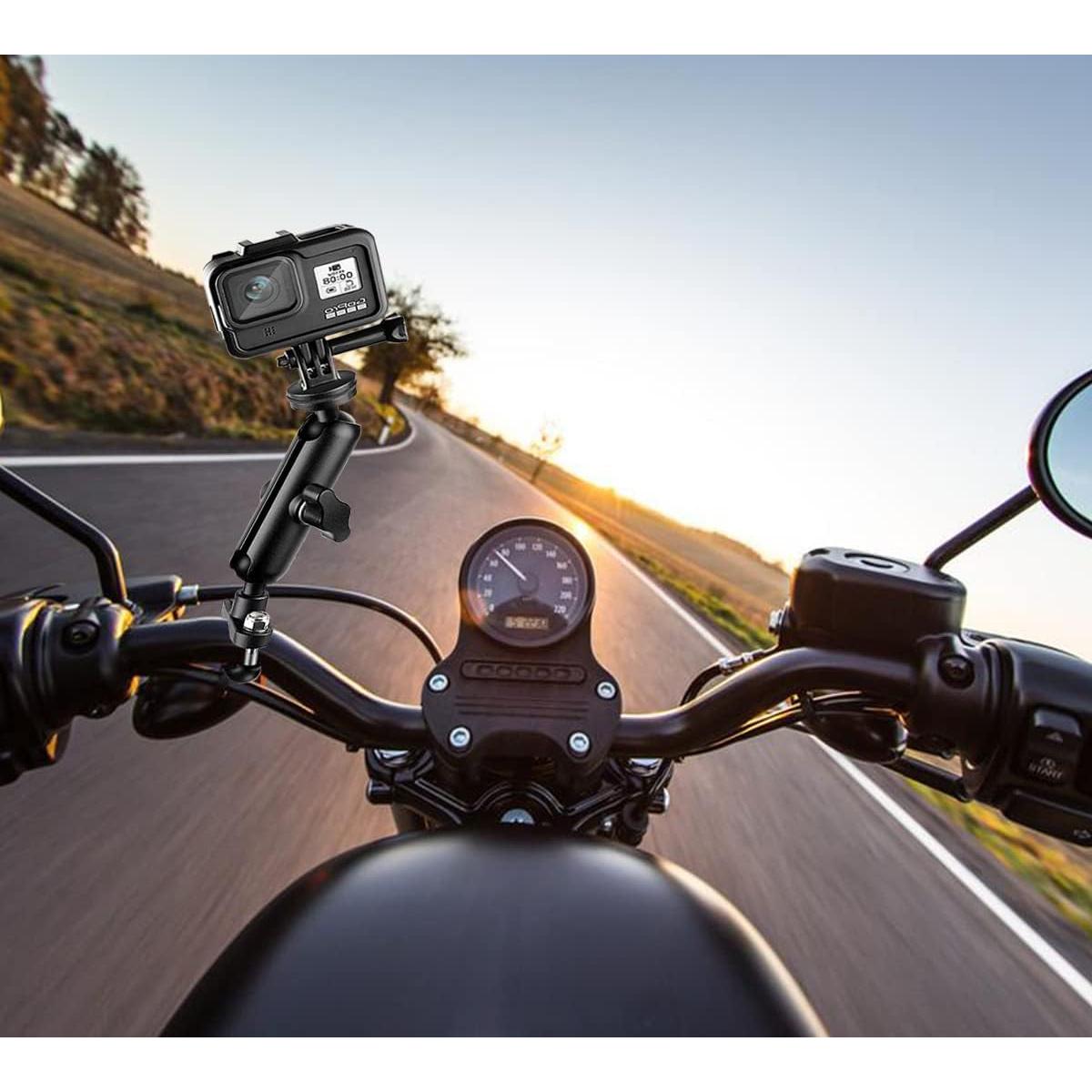 Soporte de cámara para motocicleta GoPro LAZORA 360° ajustable