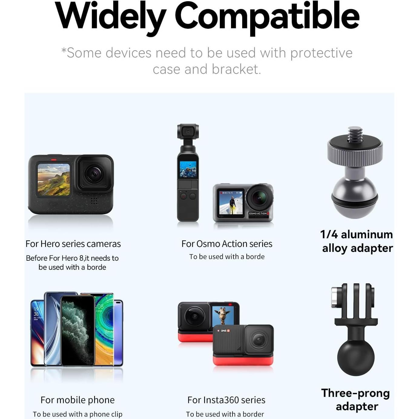 Soporte de Abrazadera TELESIN para Bicicleta y Motocicleta 360°