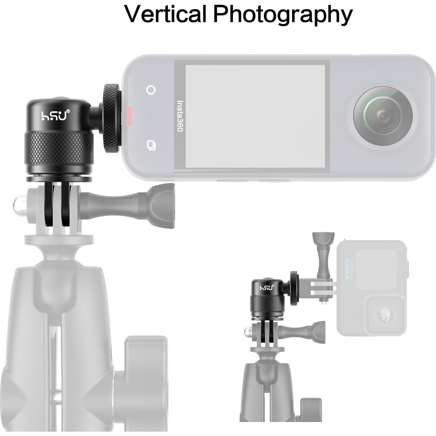 Soporte Vertical HSU para GoPro y Cámaras de Acción 90 Grados