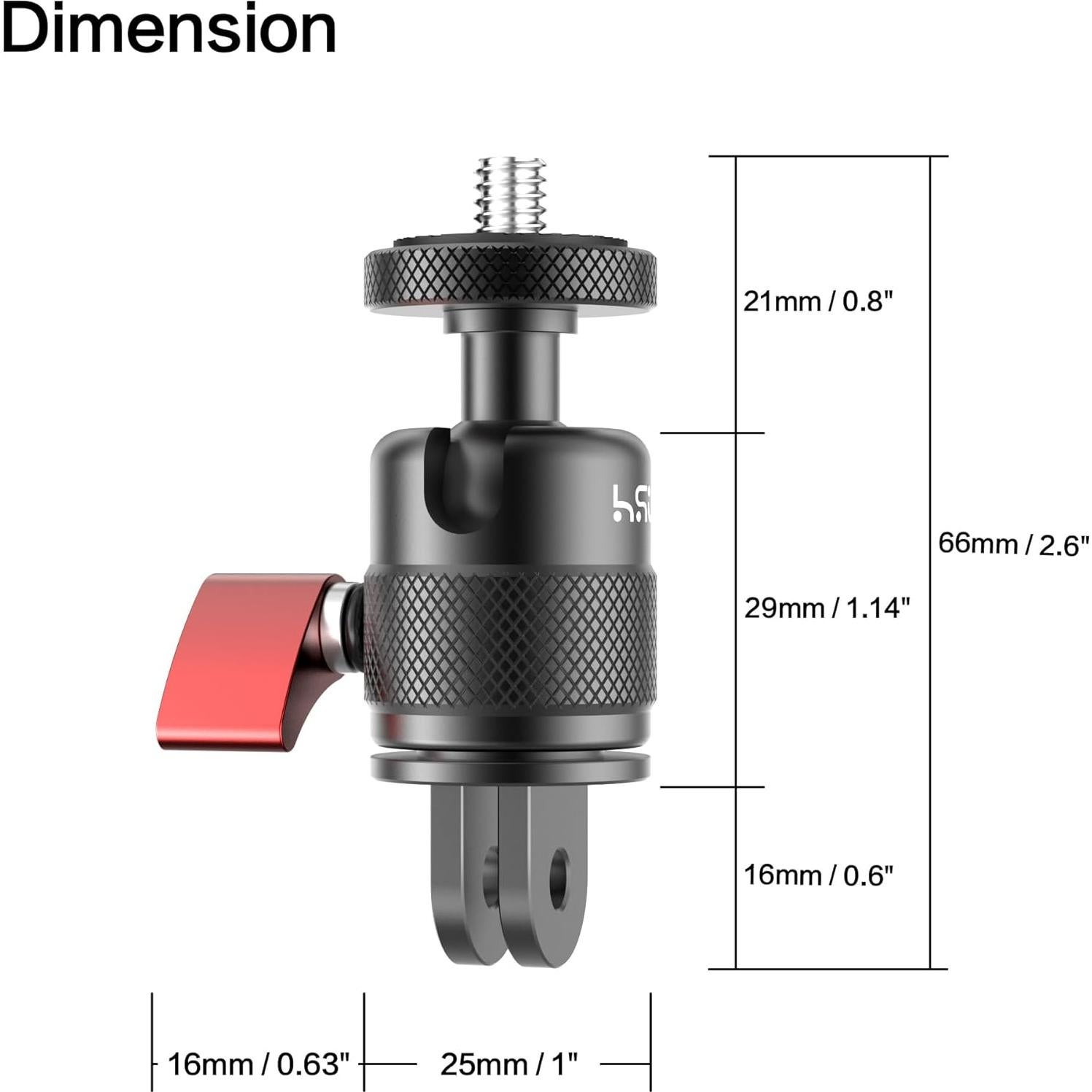 Soporte Vertical HSU para GoPro y Cámaras de Acción 90 Grados