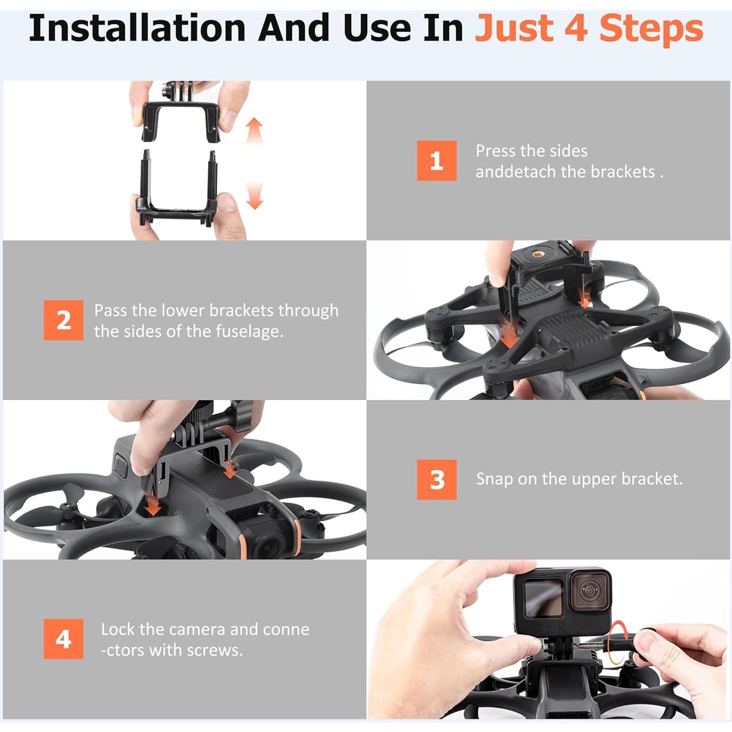 Montaje de Cámara STARTRC FOTO para DJI Avata 2 y GoPro