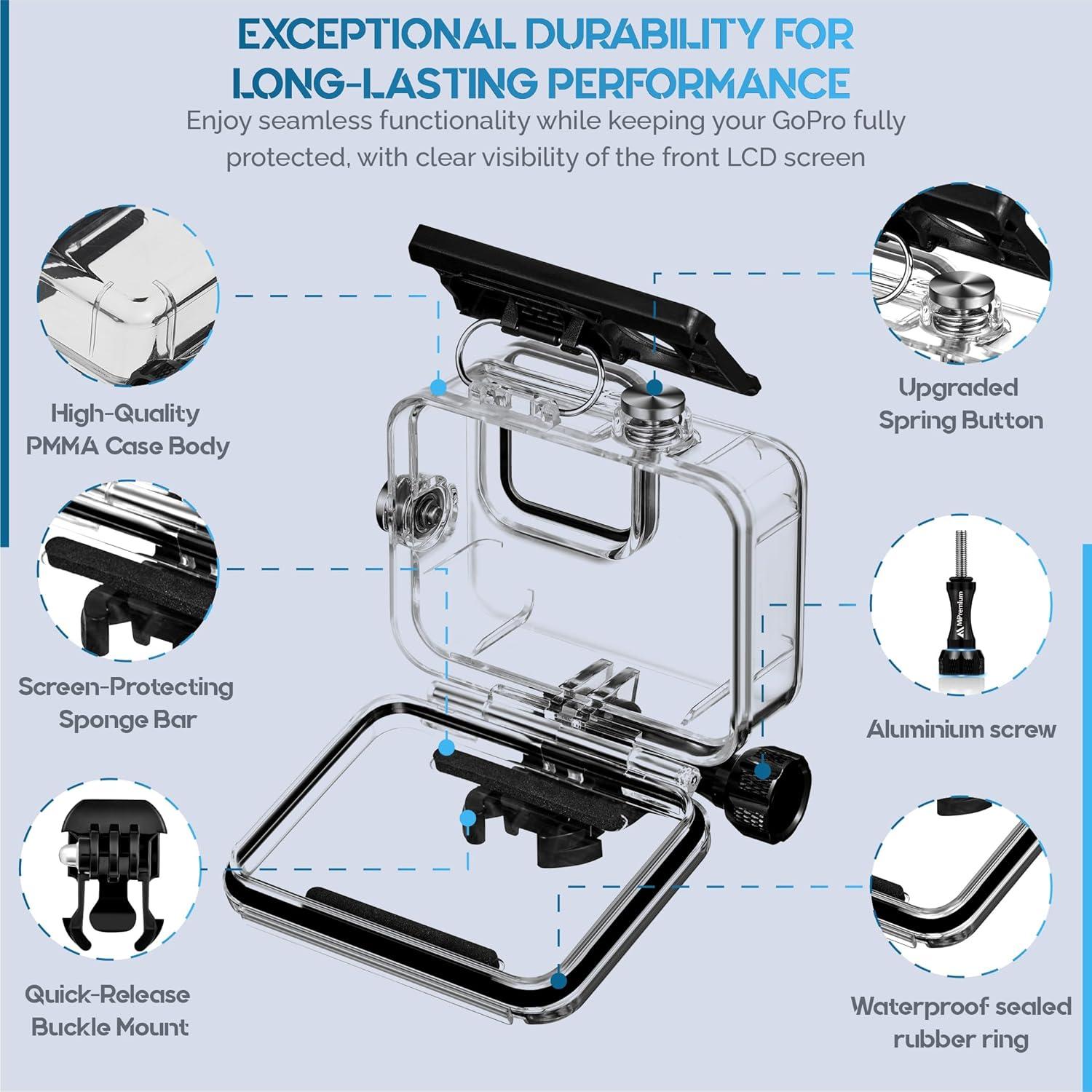 Funda Impermeable MiPremium para GoPro Hero 13/12/11/10/9