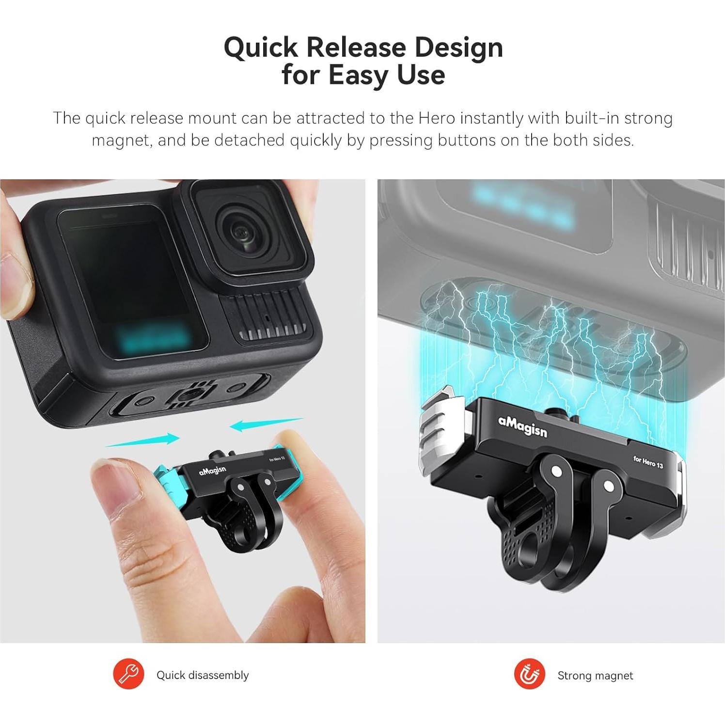 Soporte de liberación rápida magnético YDW para GoPro Hero13