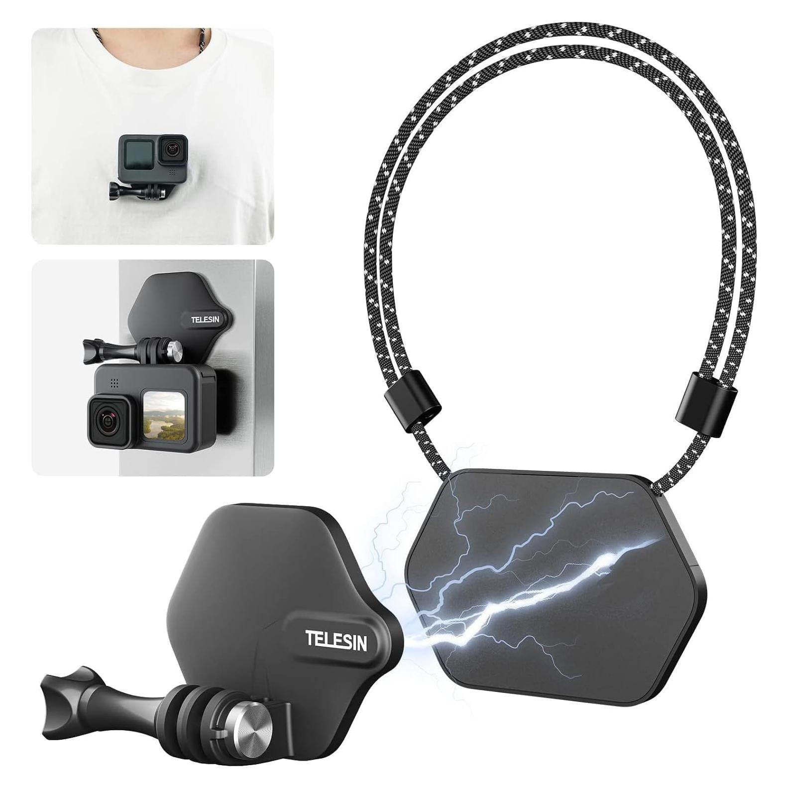 Soporte Magnético para Pecho TELESIN con Collar Lanyard