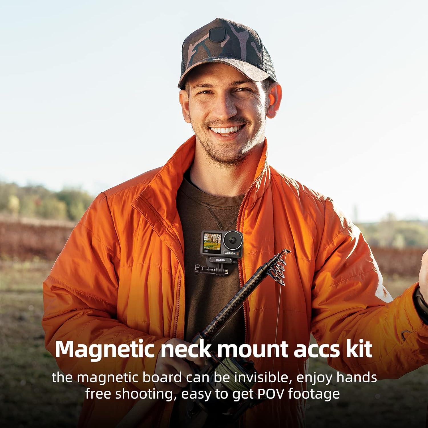 Soporte Magnético para Pecho TELESIN con Collar Lanyard