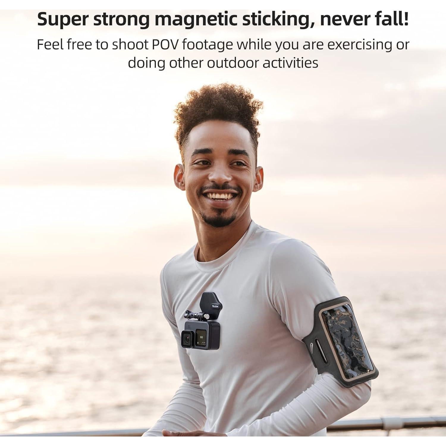 Soporte Magnético para Pecho TELESIN con Collar Lanyard