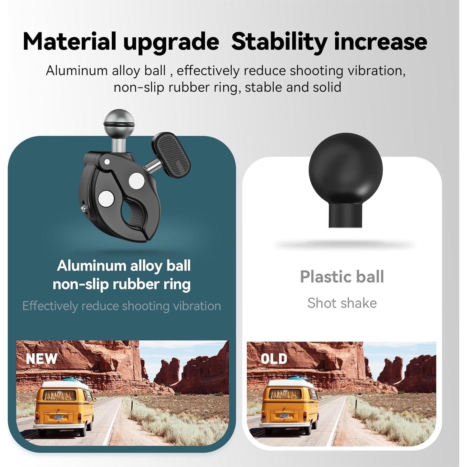 Soporte de Abrazadera TELESIN para Moto y Cámaras de Acción