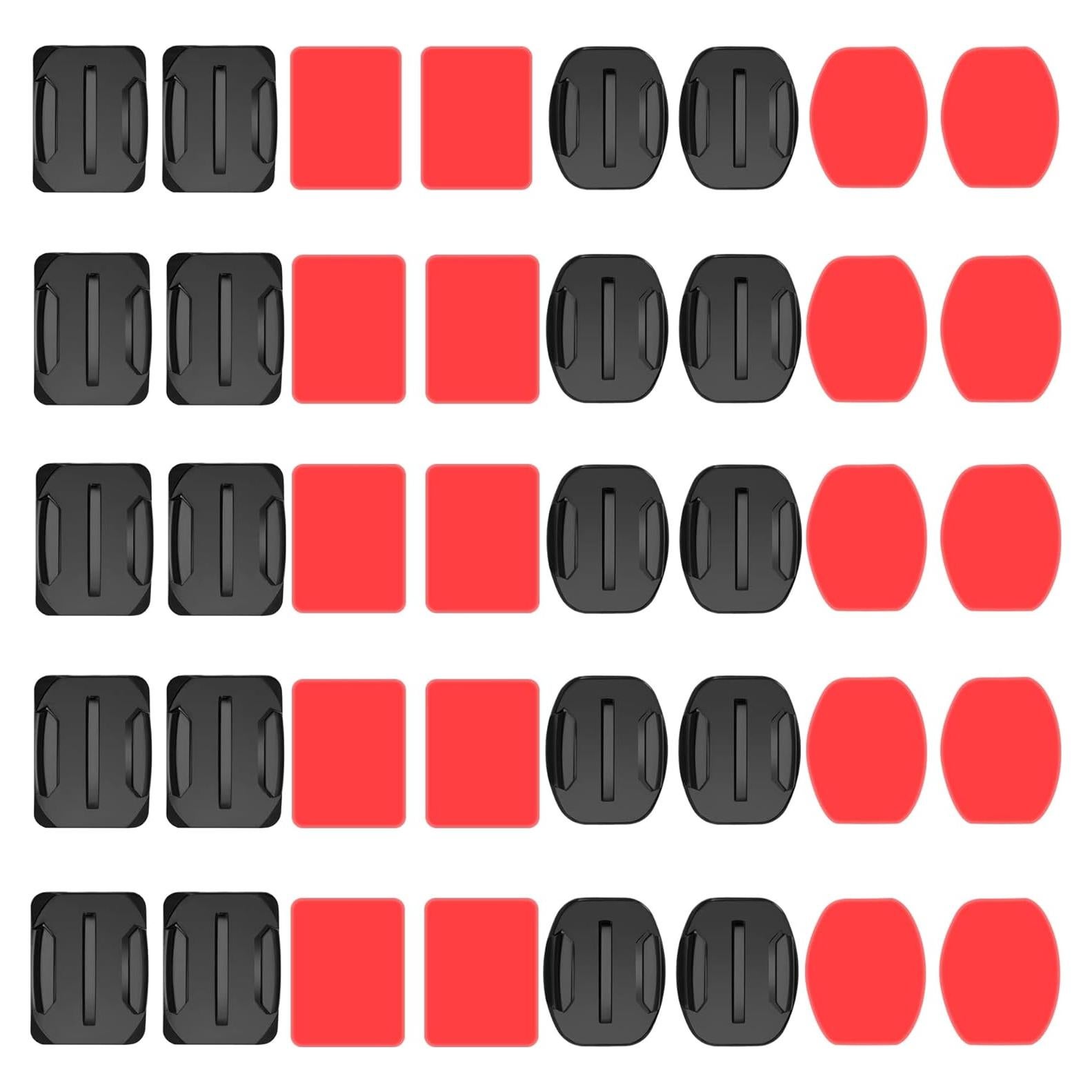 Kit de 40 Soportes Adhesivos Universales KUANVE para Cámaras de Acción