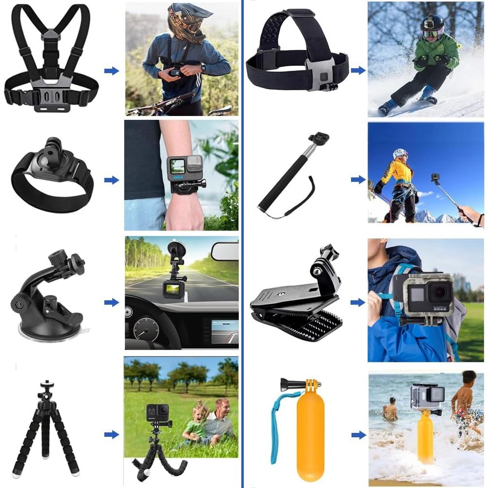 Kit de Accesorios para Cámara de Acción TANSUO 28 en 1