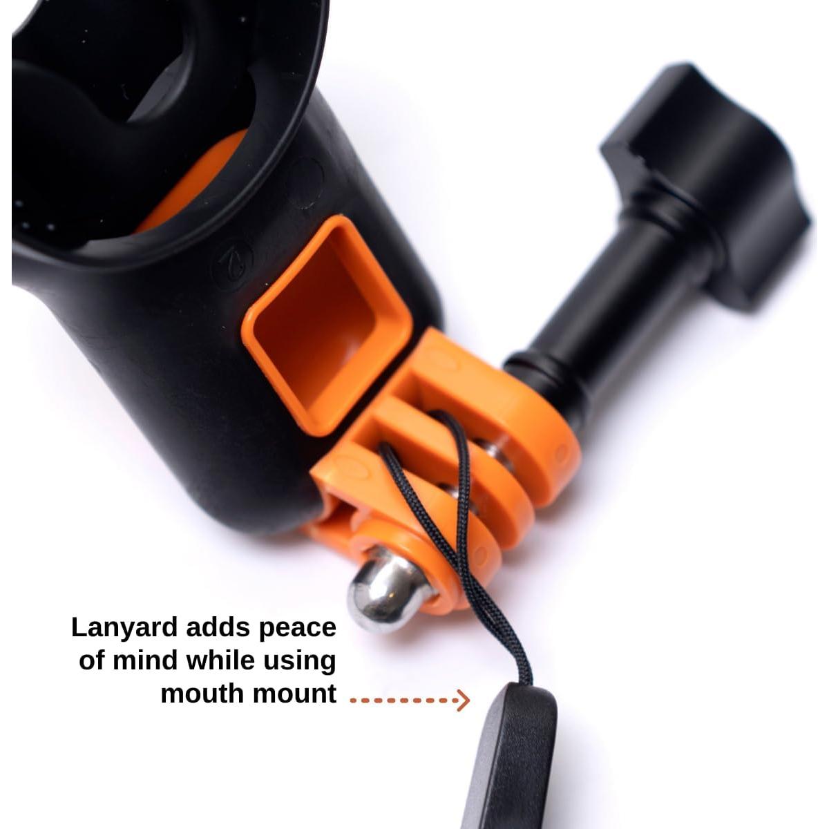 Soporte de Boca Chronos con Cordón y Tornillo para GoPro