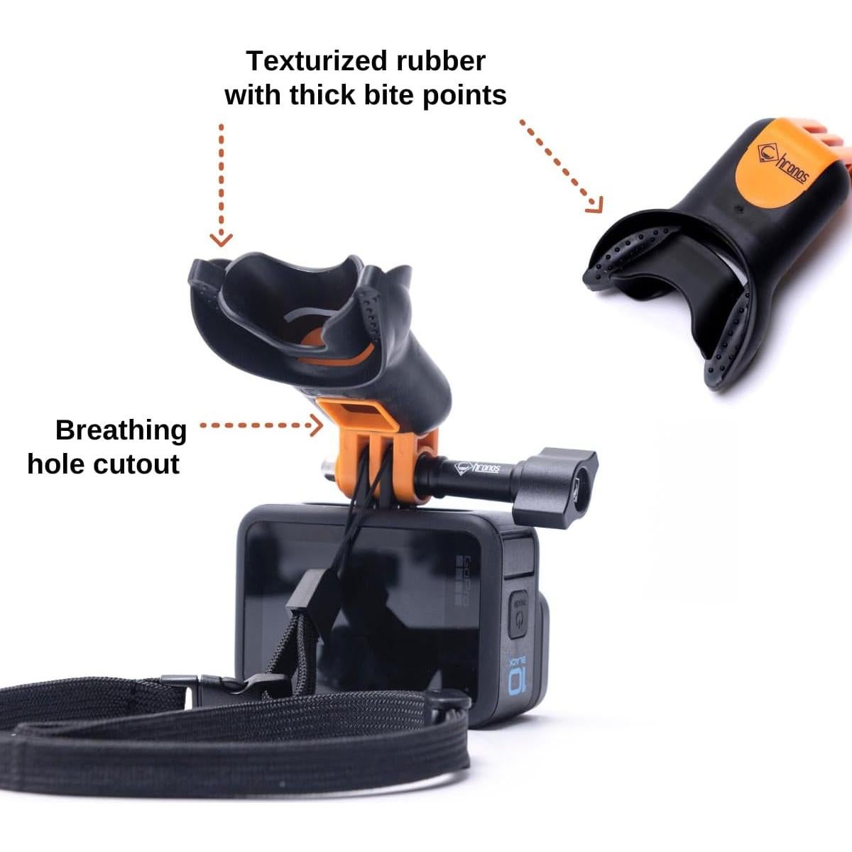 Soporte de Boca Chronos con Cordón y Tornillo para GoPro