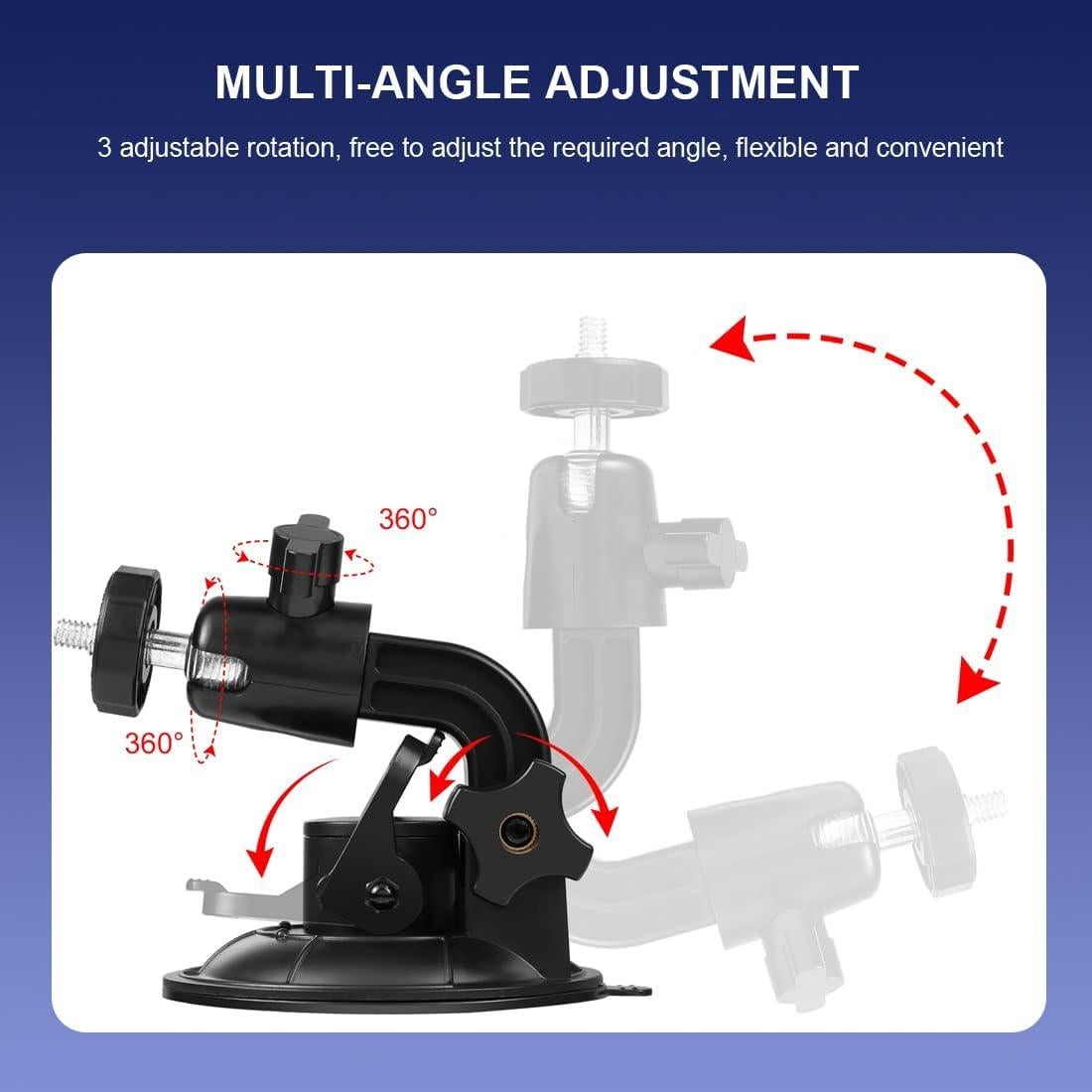 Soporte de Ventosa para Coche JOLOESLOS con Adaptador y Clip