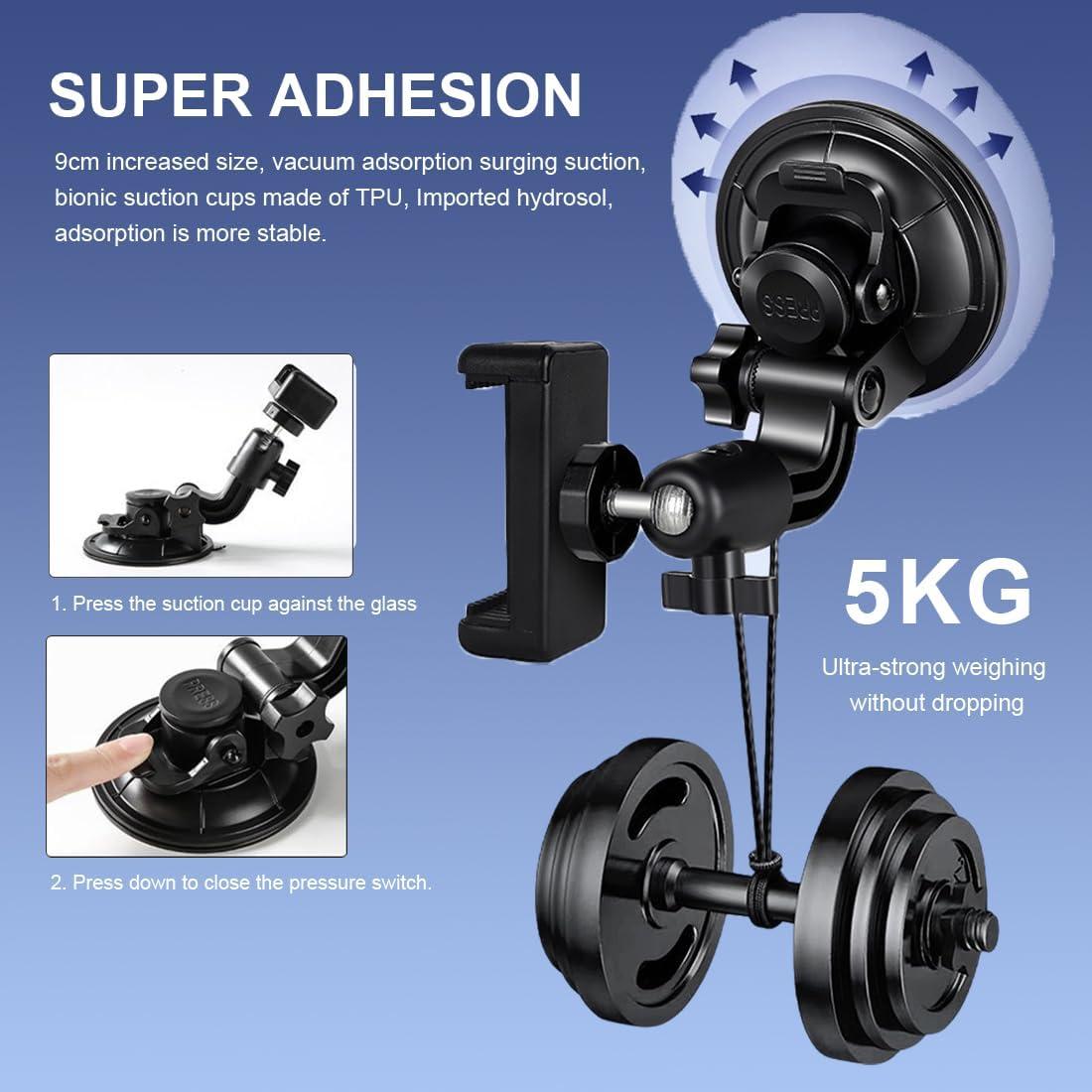 Soporte de Ventosa para Coche JOLOESLOS con Adaptador y Clip