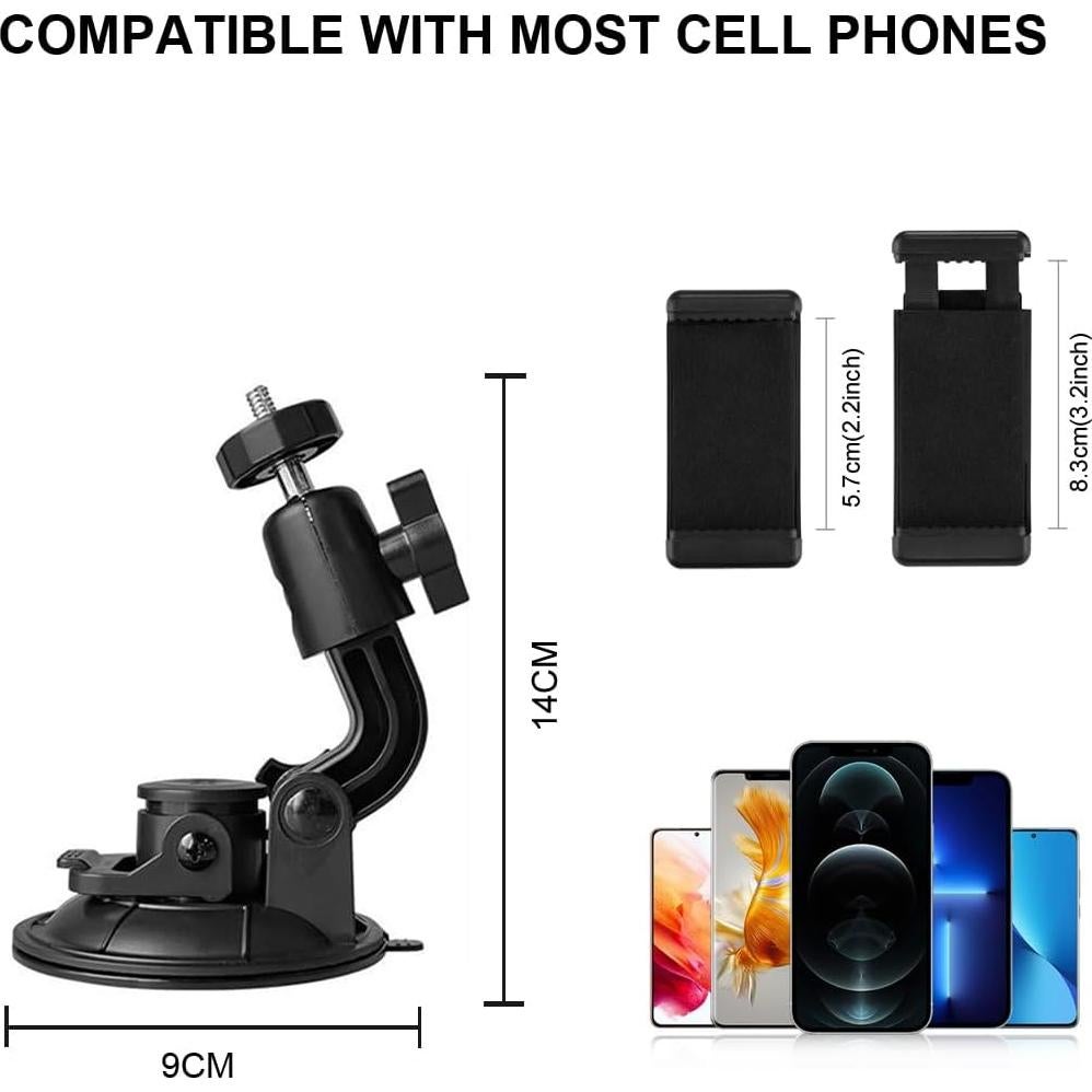 Soporte de Ventosa para Coche JOLOESLOS con Adaptador y Clip