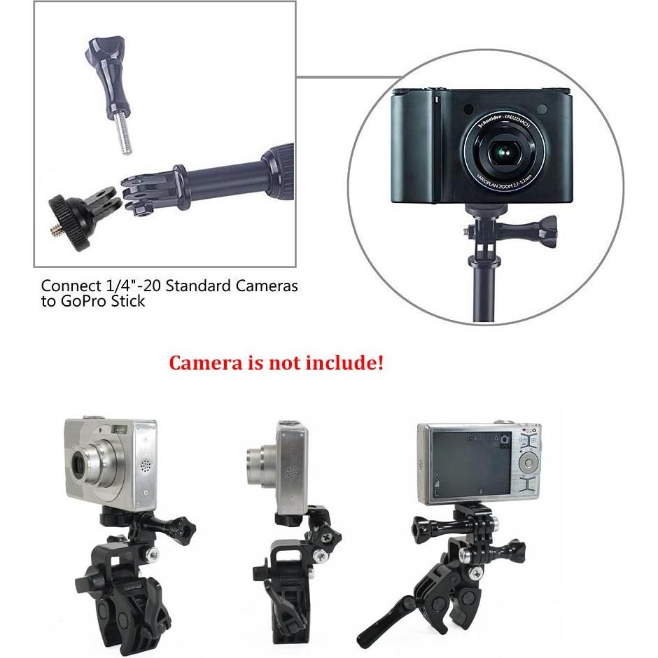 Adaptador de Montaje para Trípode ASOCEA, Compatible con GoPro y Más