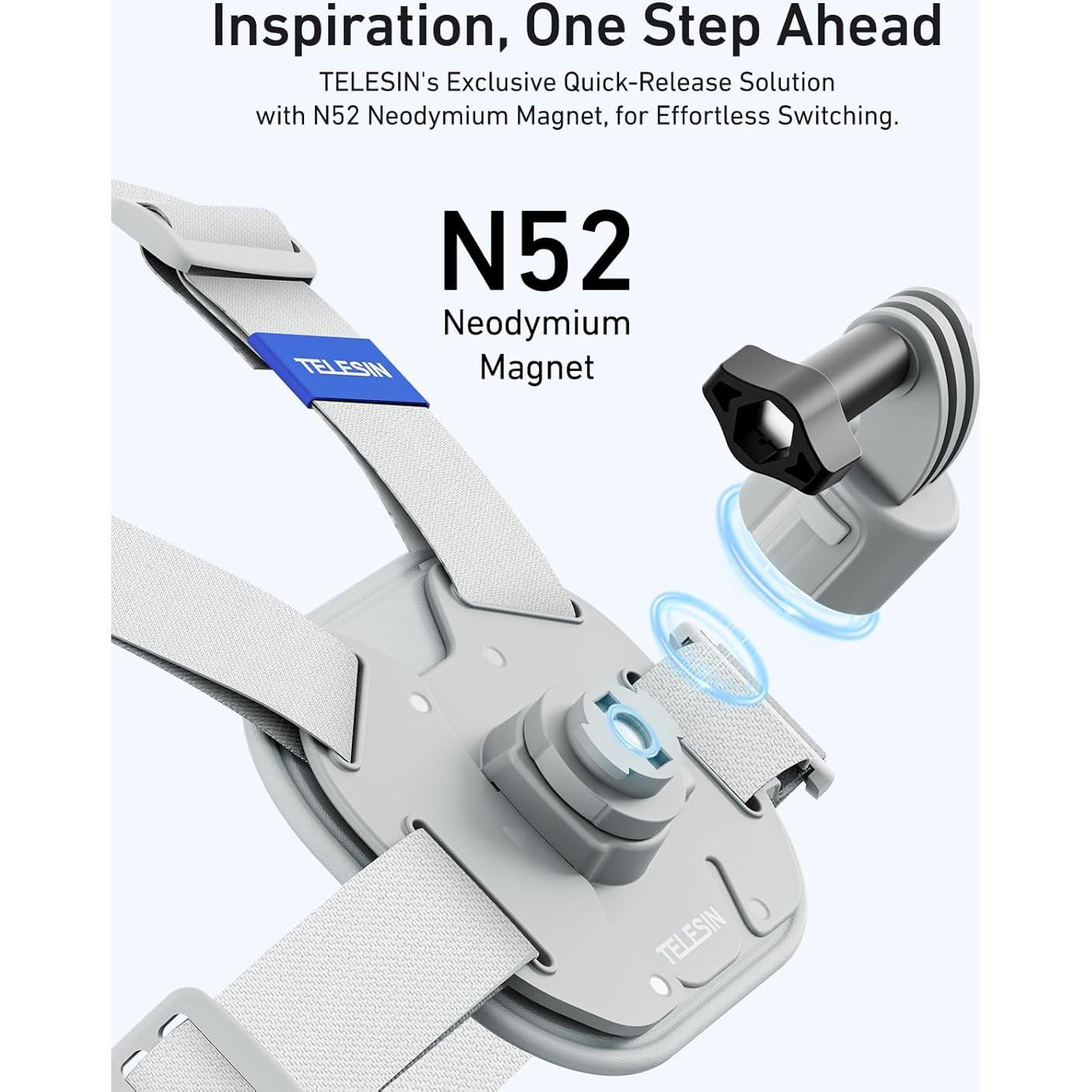 Soporte de Pecho TELESIN con Almohadilla Gruesa y Liberación Rápida