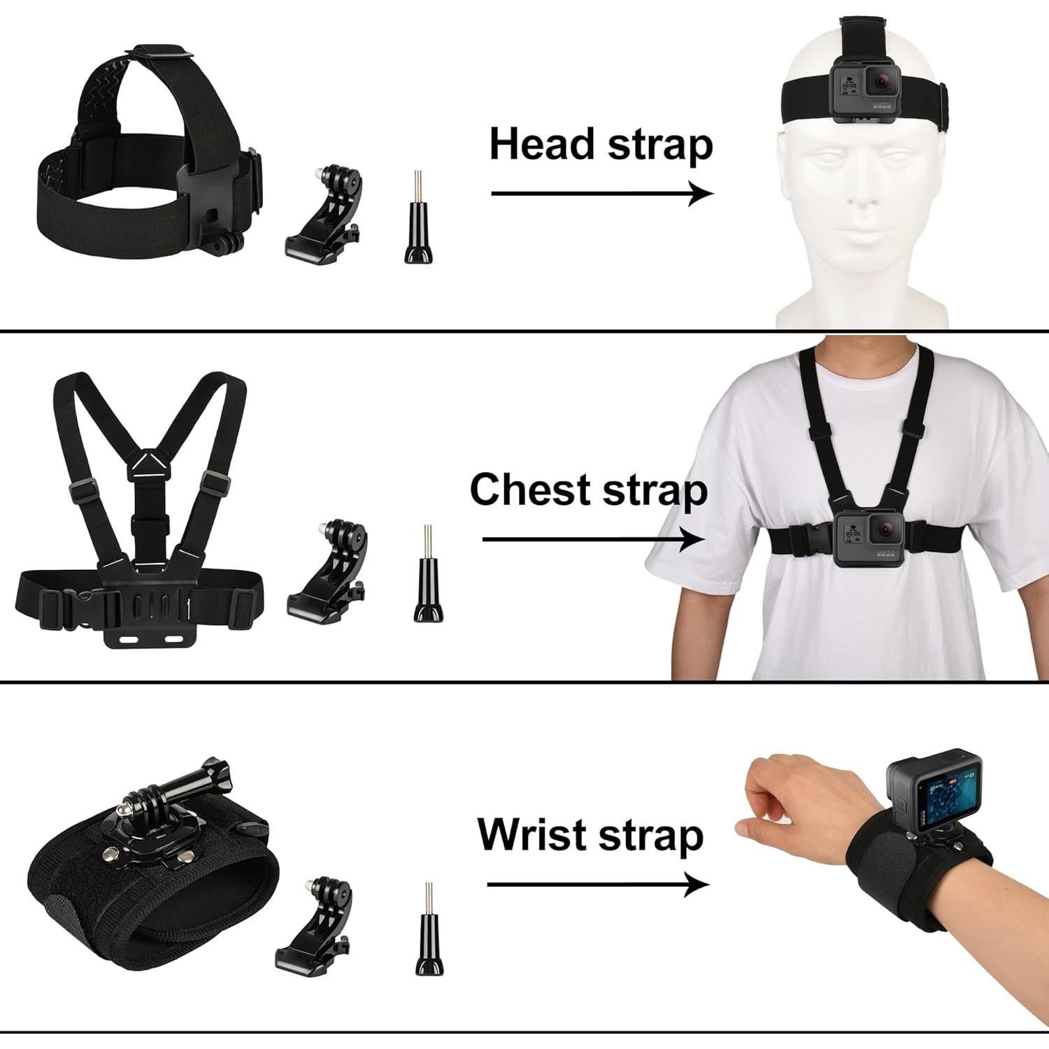 Kit de Accesorios 3 en 1 para GoPro Hero 13-4 - GOLRTRAL