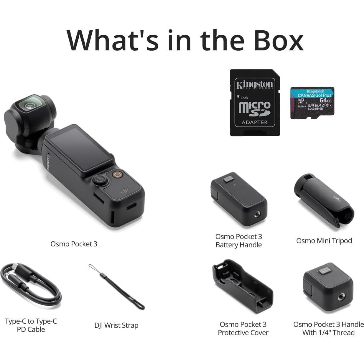 Cámara de Vlogging DJI Osmo Pocket 3 4K 120fps Estabilizada