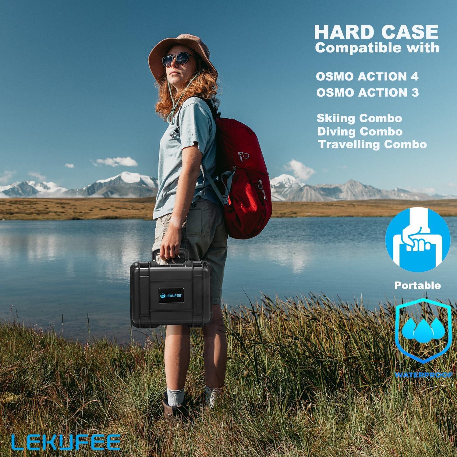 Estuche Duro Impermeable Lekufee para DJI Osmo Action 3/4/5