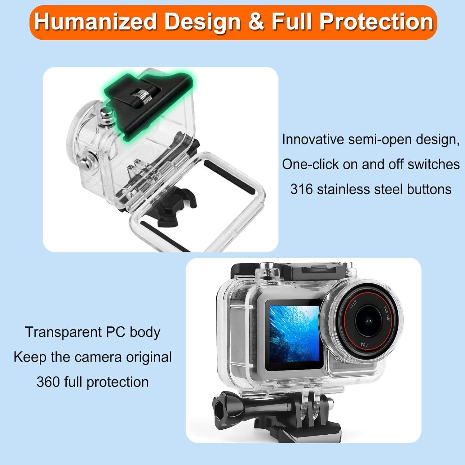 Funda Impermeable Submarina BO&DQQ para DJI Osmo Action 5 Pro/4/3 50M