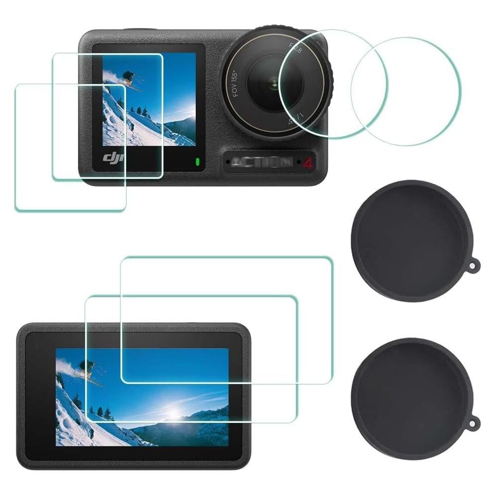 Protector de Pantalla DJI OSMO Action 4 + Funda Silicona 9H