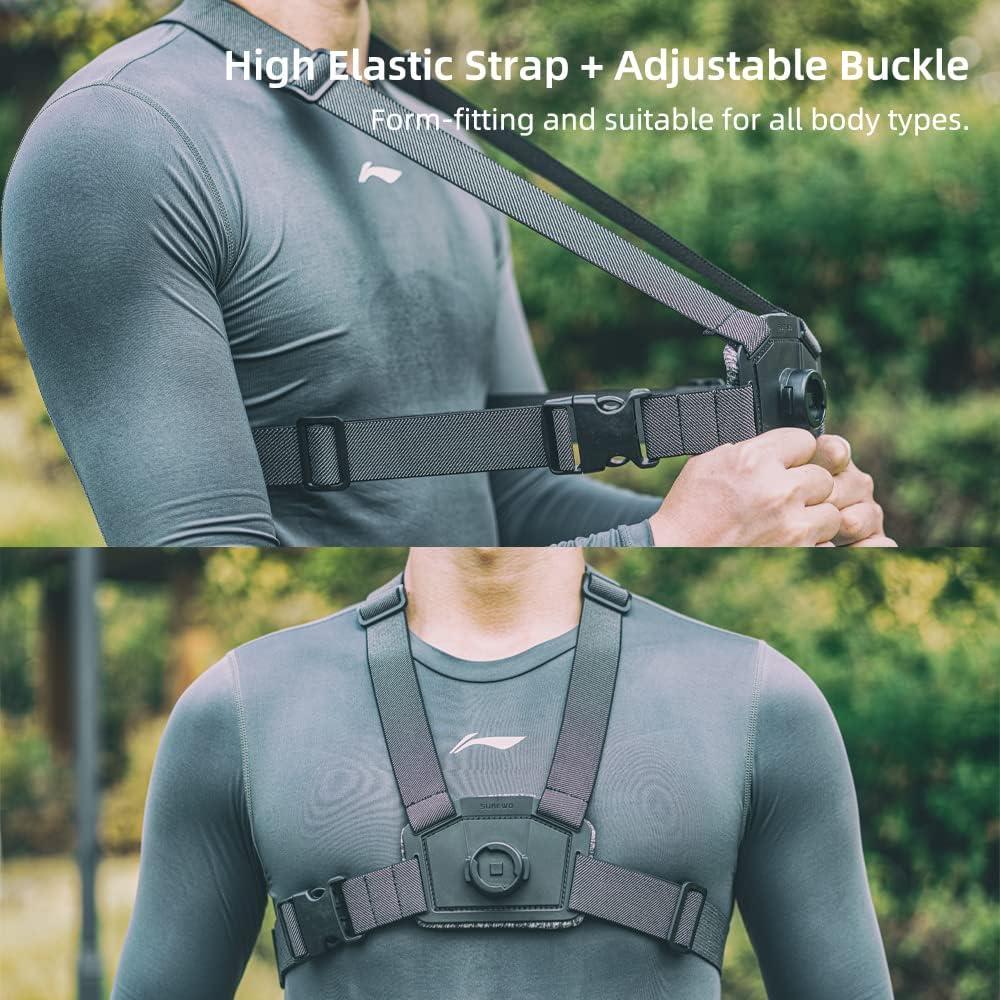Soporte de Pecho Ajustable SUREWO para Cámaras de Acción