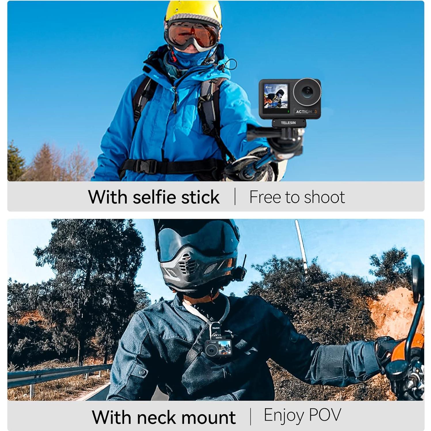 Adaptador Magnético TELESIN para DJI Action 5/4/3 - Rápida Liberación