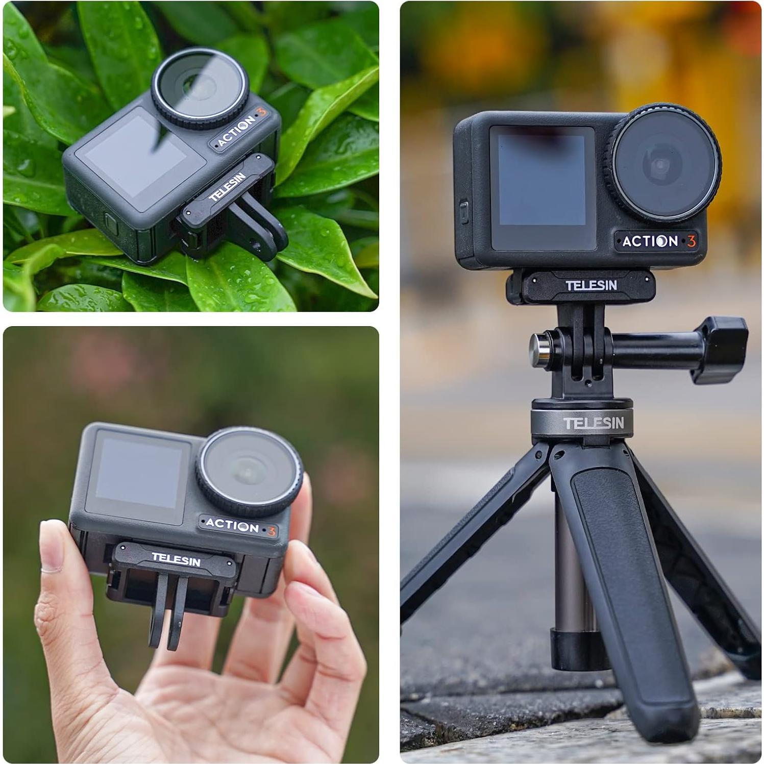 Adaptador Magnético TELESIN para DJI Action 5/4/3 - Rápida Liberación