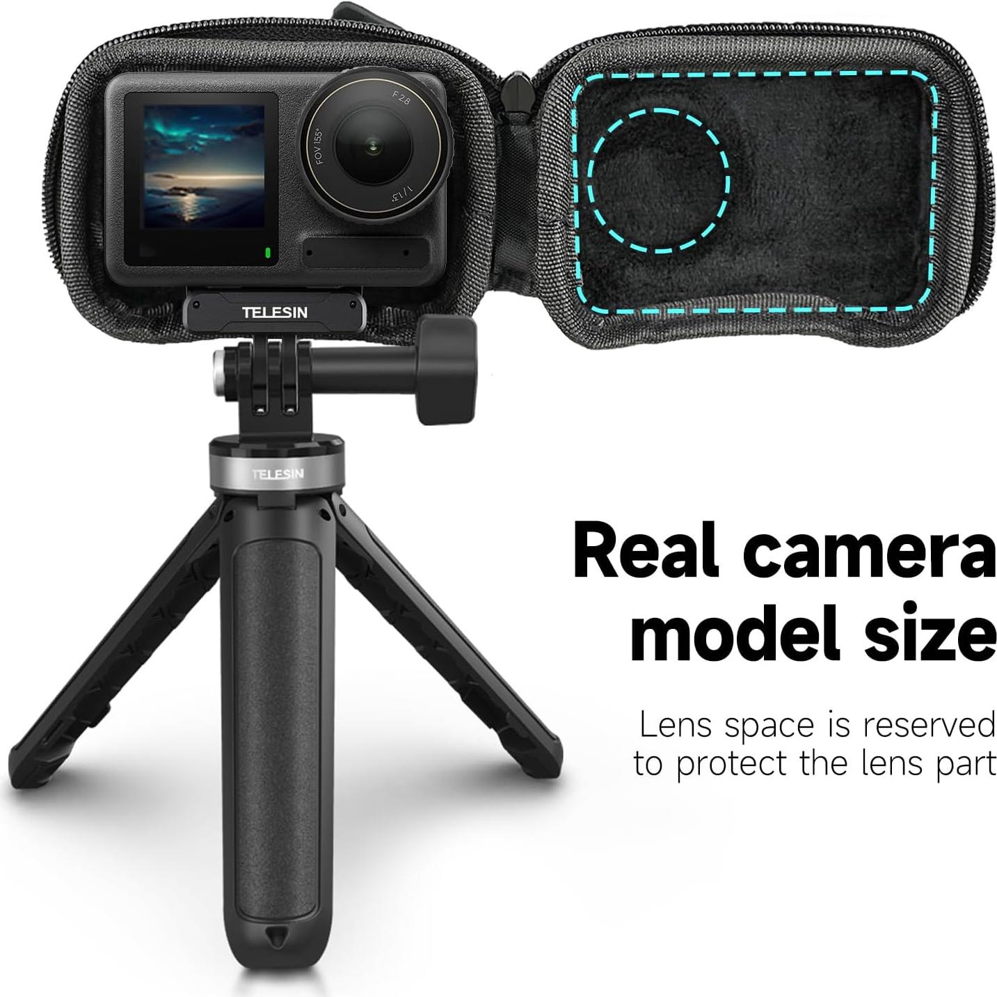 Funda de Transporte TELESIN para DJI Action 3/4/5 e Insta360