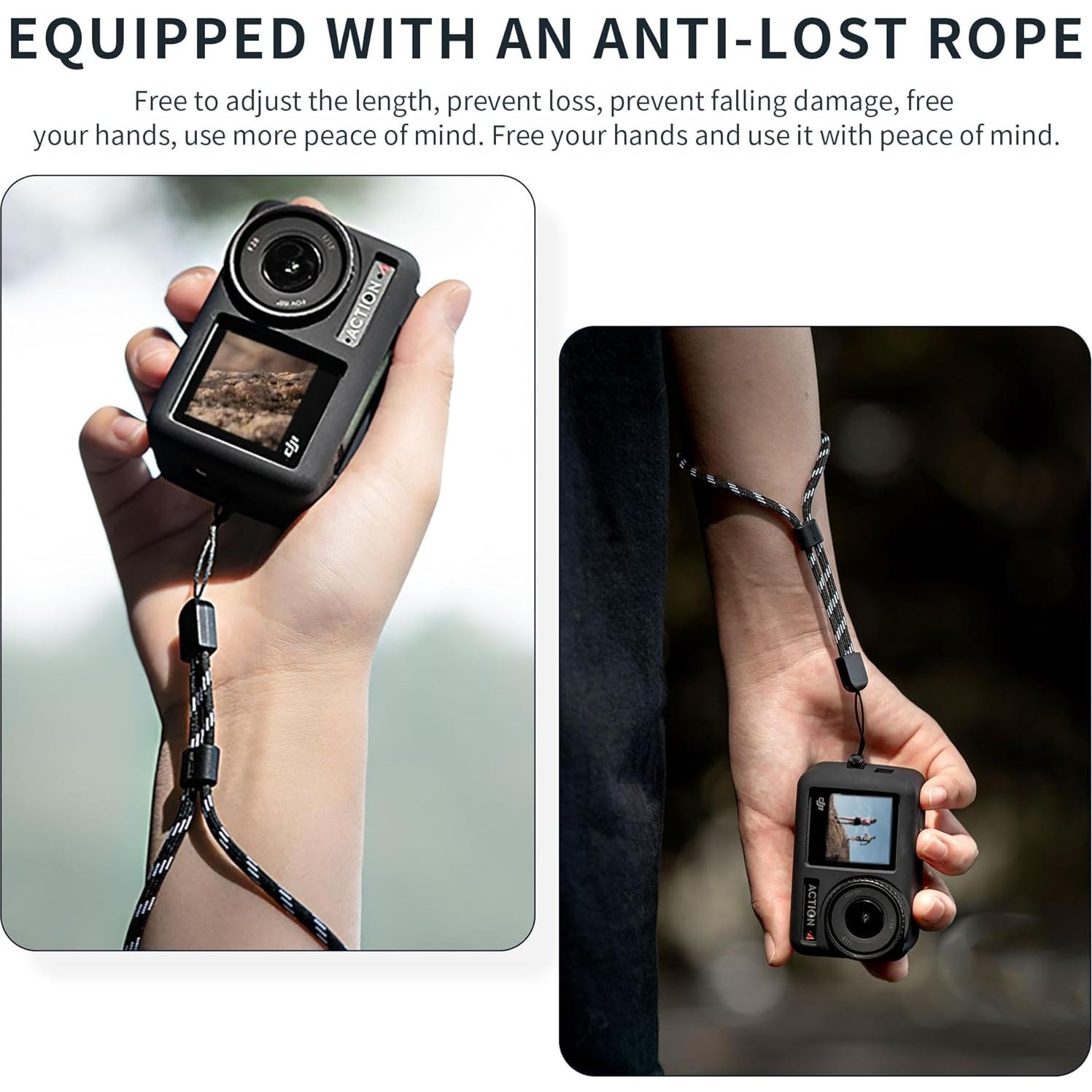 Funda de Silicona para DJI Osmo Action 4/3 con Tapa Lente