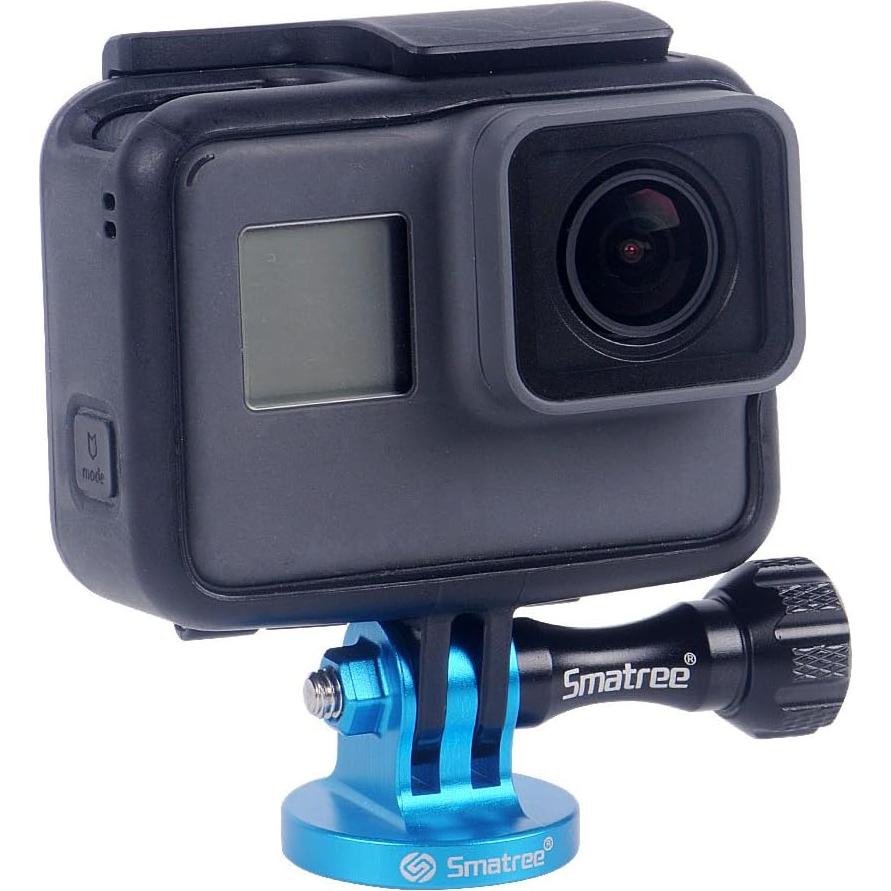 Adaptador de Montaje de Trípode Smatree Aluminio Azul Compatible Gopro