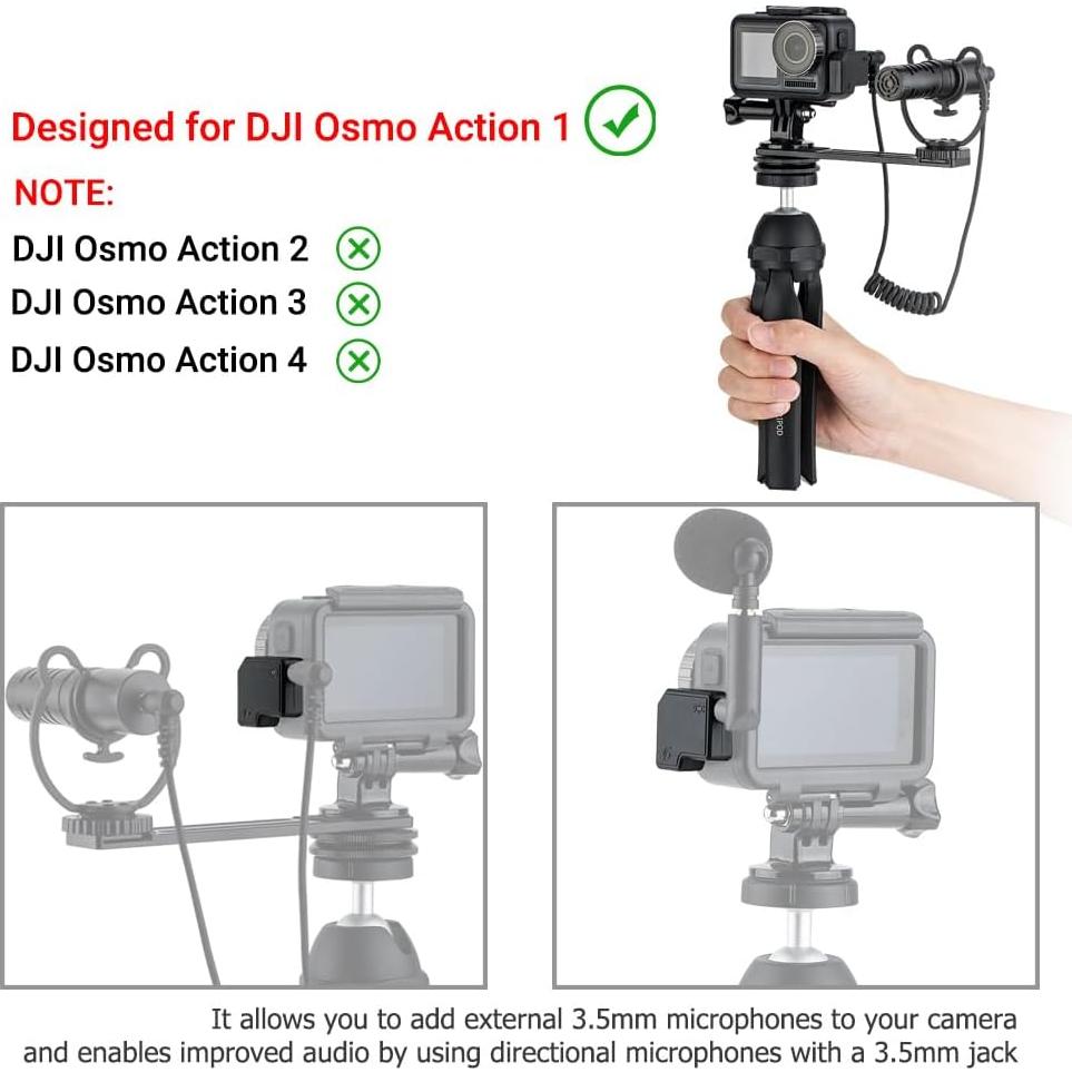 Adaptador de Micrófono Dual USB-C 3.5mm para DJI Osmo Action 1
