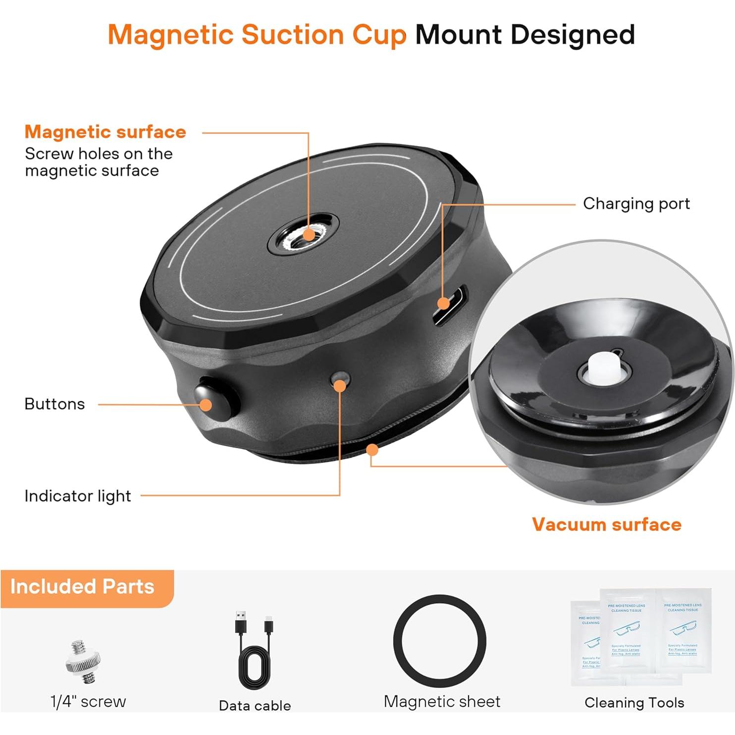 Soporte Ventosa Magnética Eléctrica STARTRC para DJI Pocket 3