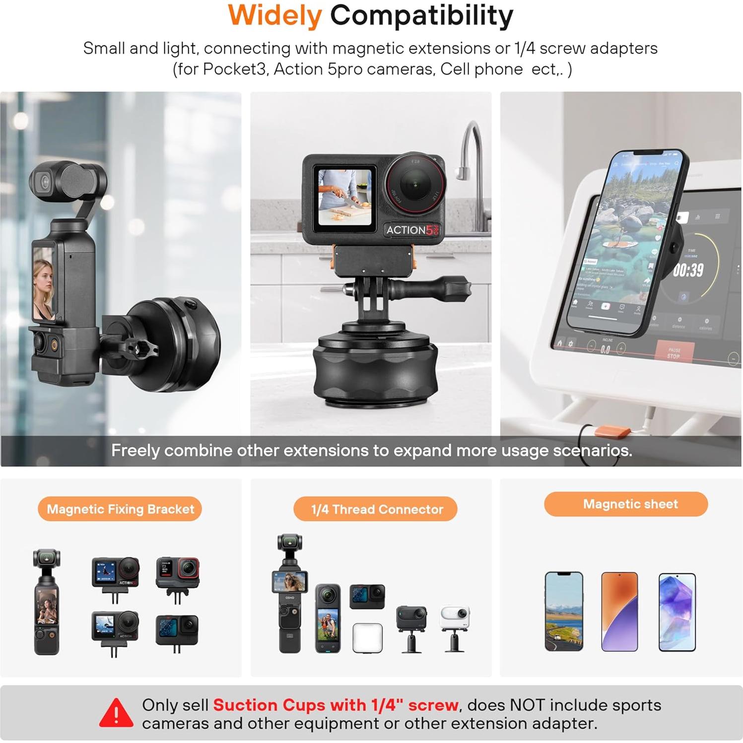 Soporte Ventosa Magnética Eléctrica STARTRC para DJI Pocket 3