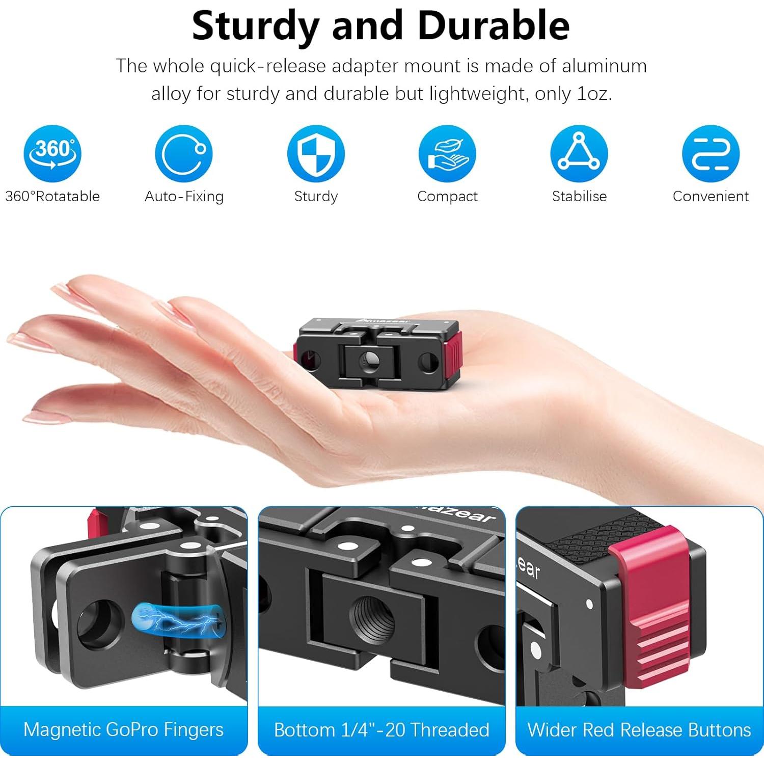 Montaje Magnético Rápido Amazear para DJI OSMO Action 5 Pro